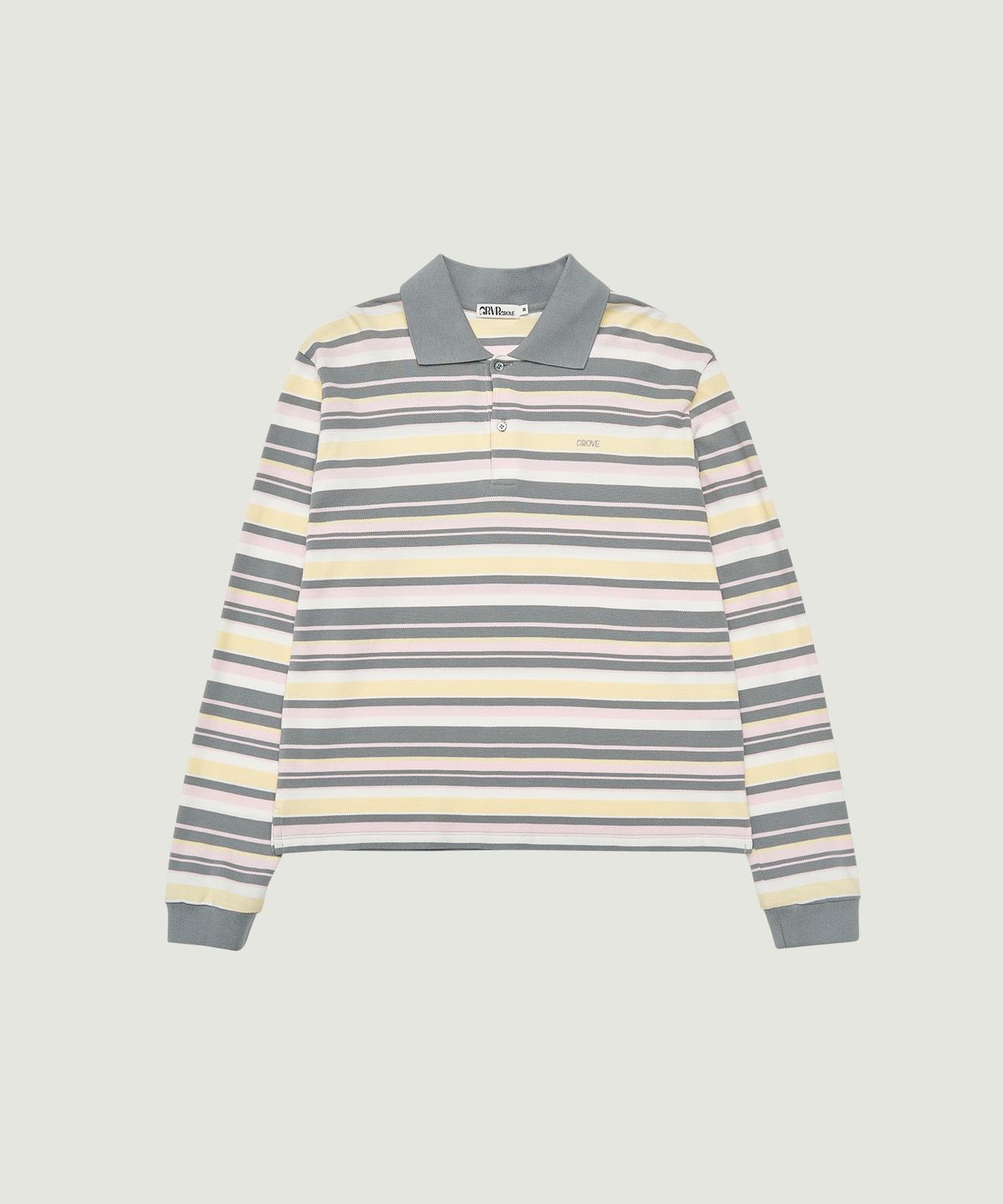 그로브(GROVE) GRAIN STRIPE PIQUE SHIRT (PINK)