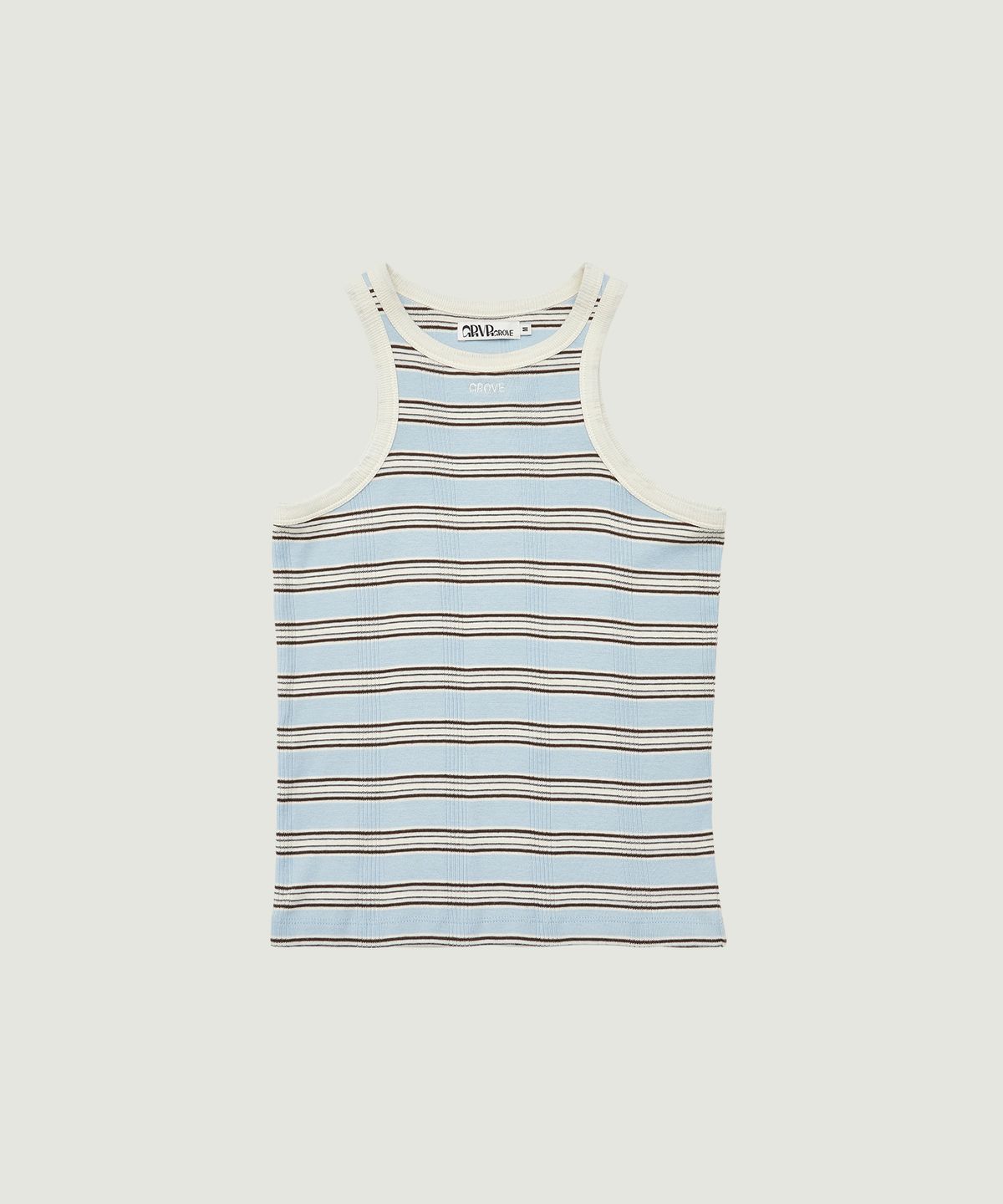 그로브(GROVE) NANCY STRIPE SLEEVELESS (LIGHT BLUE)