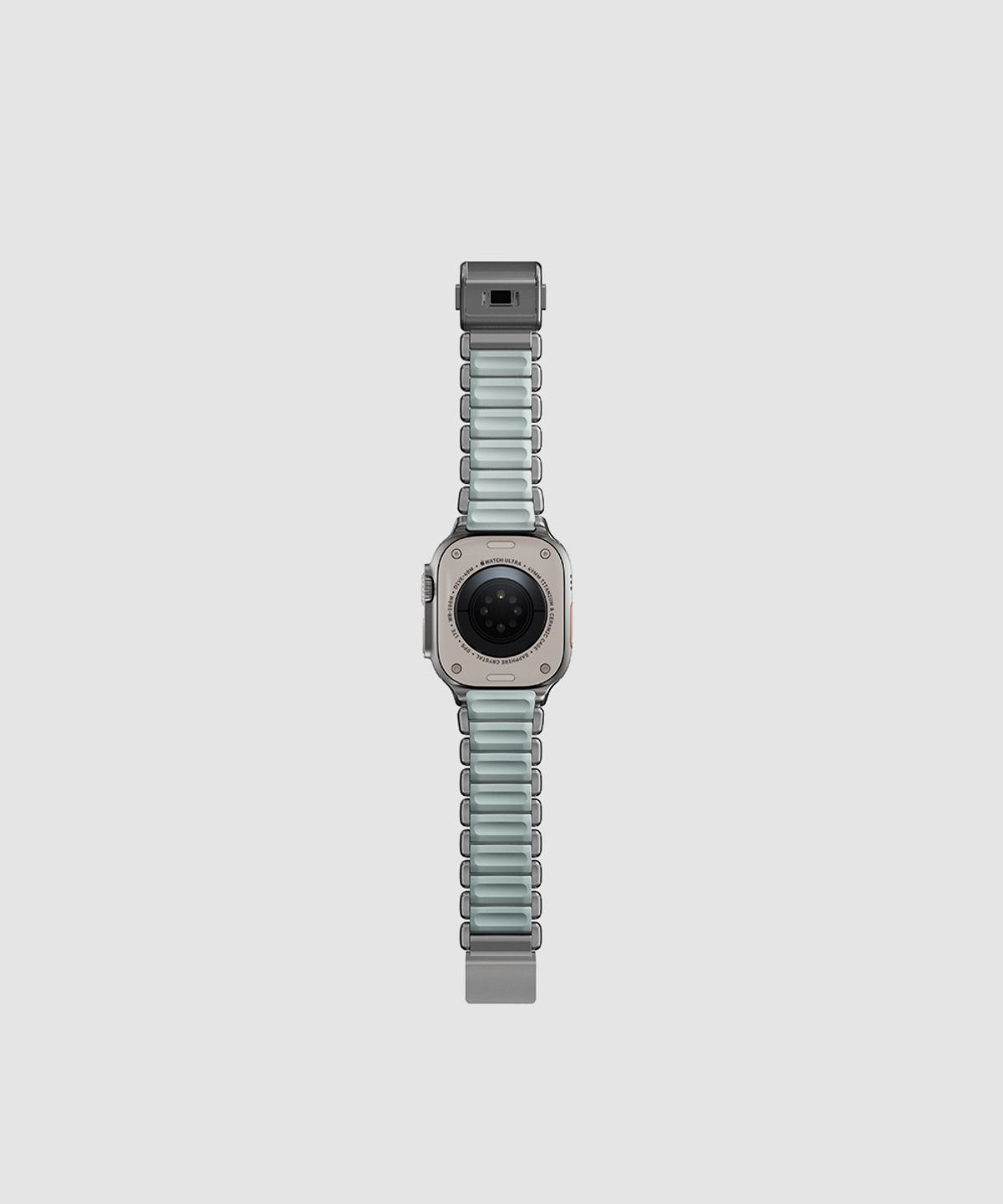 노마드(NOMAD) 애플워치 티타늄 스트랩 스트라토스 실버 x 아이시 블루 글로우 44 45 46 49mm