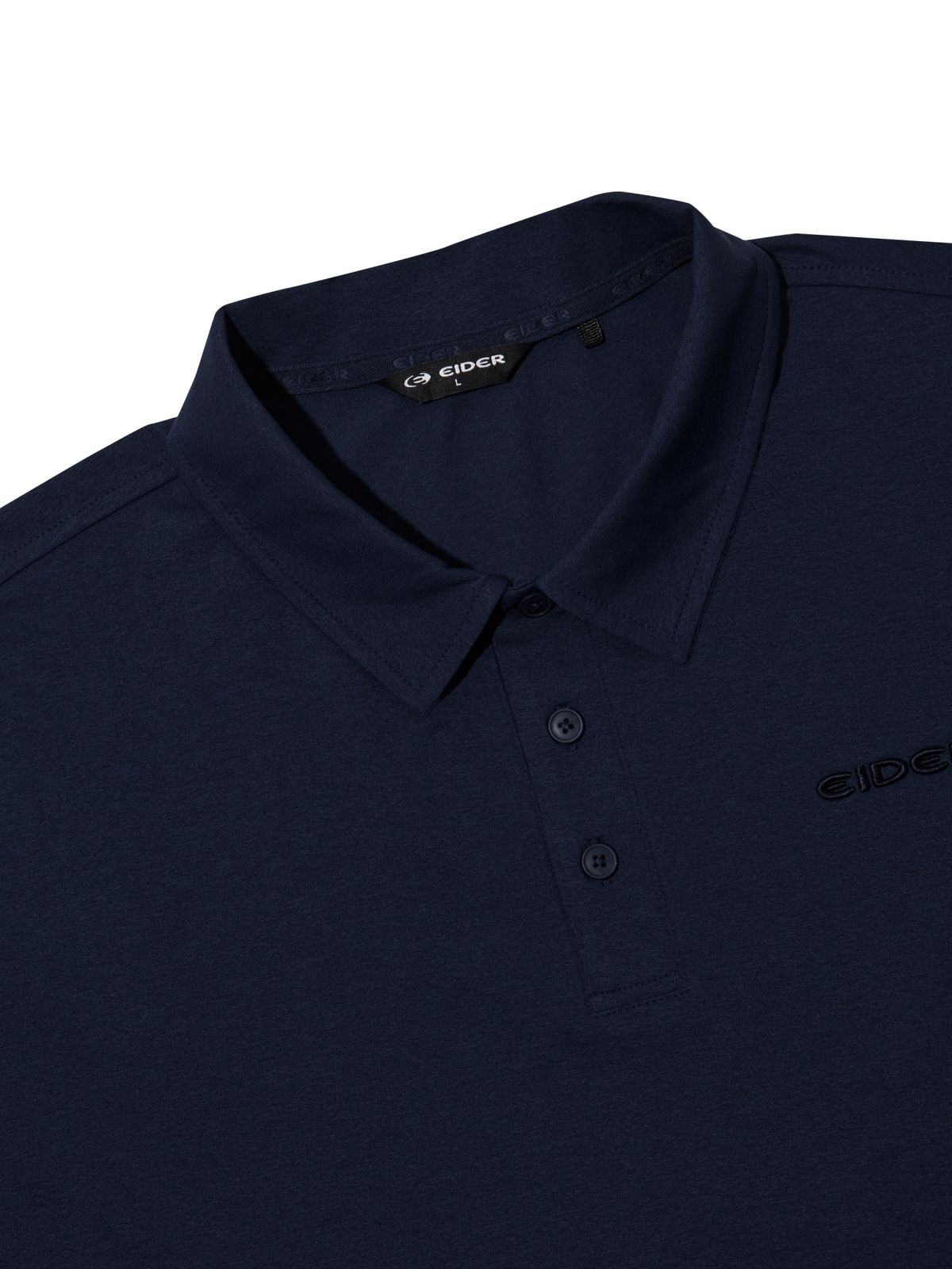 아이더(EIDER) ECRU (에크루) 남성 잠재권축 긴팔 폴로 티셔츠_Navy
