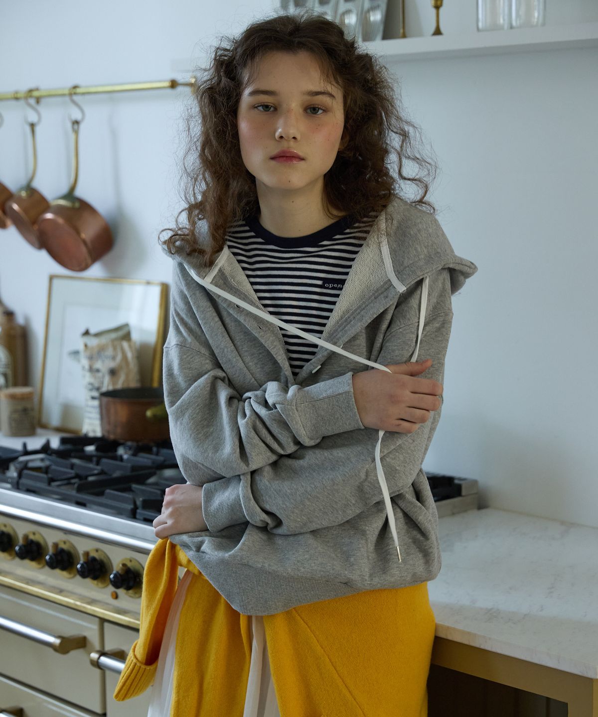 오픈도어스튜디오(OPENDOORSTUDIO) Over fit hoody Gray