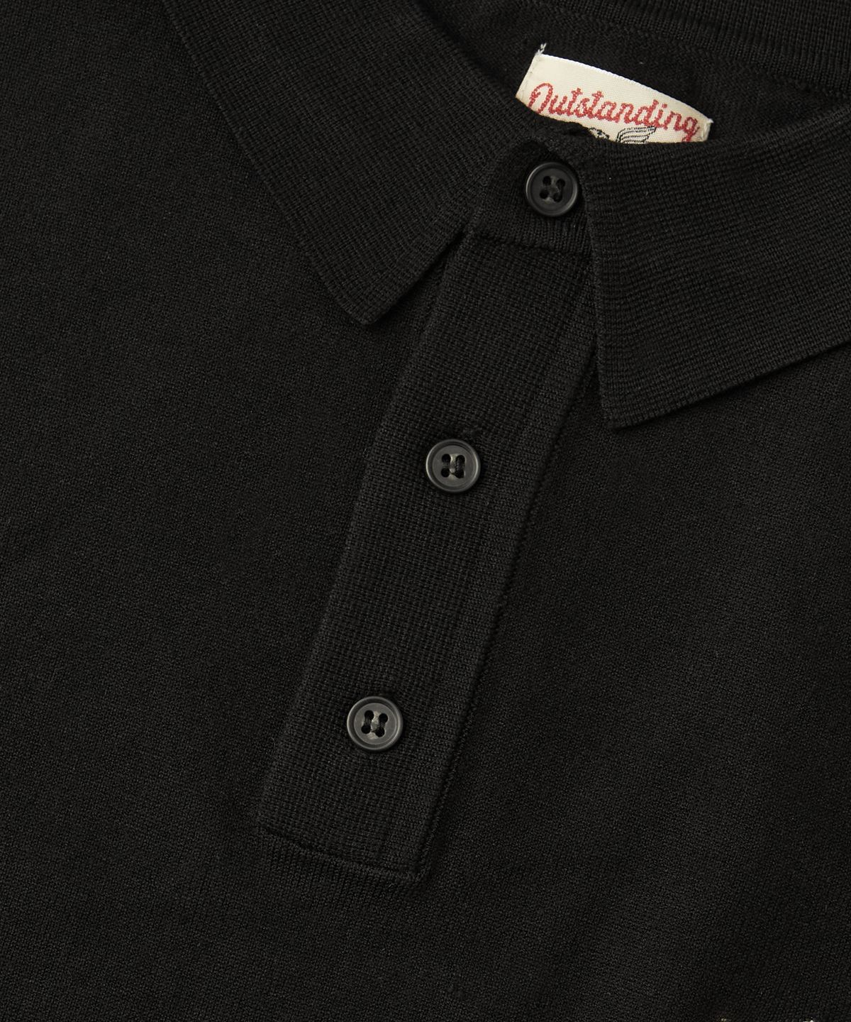 아웃스탠딩(OUTSTANDING) MIGHTY TIGER KNIT COLLAR SHIRT_BLACK