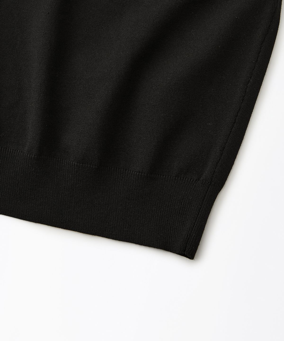 아웃스탠딩(OUTSTANDING) MIGHTY TIGER KNIT COLLAR SHIRT_BLACK