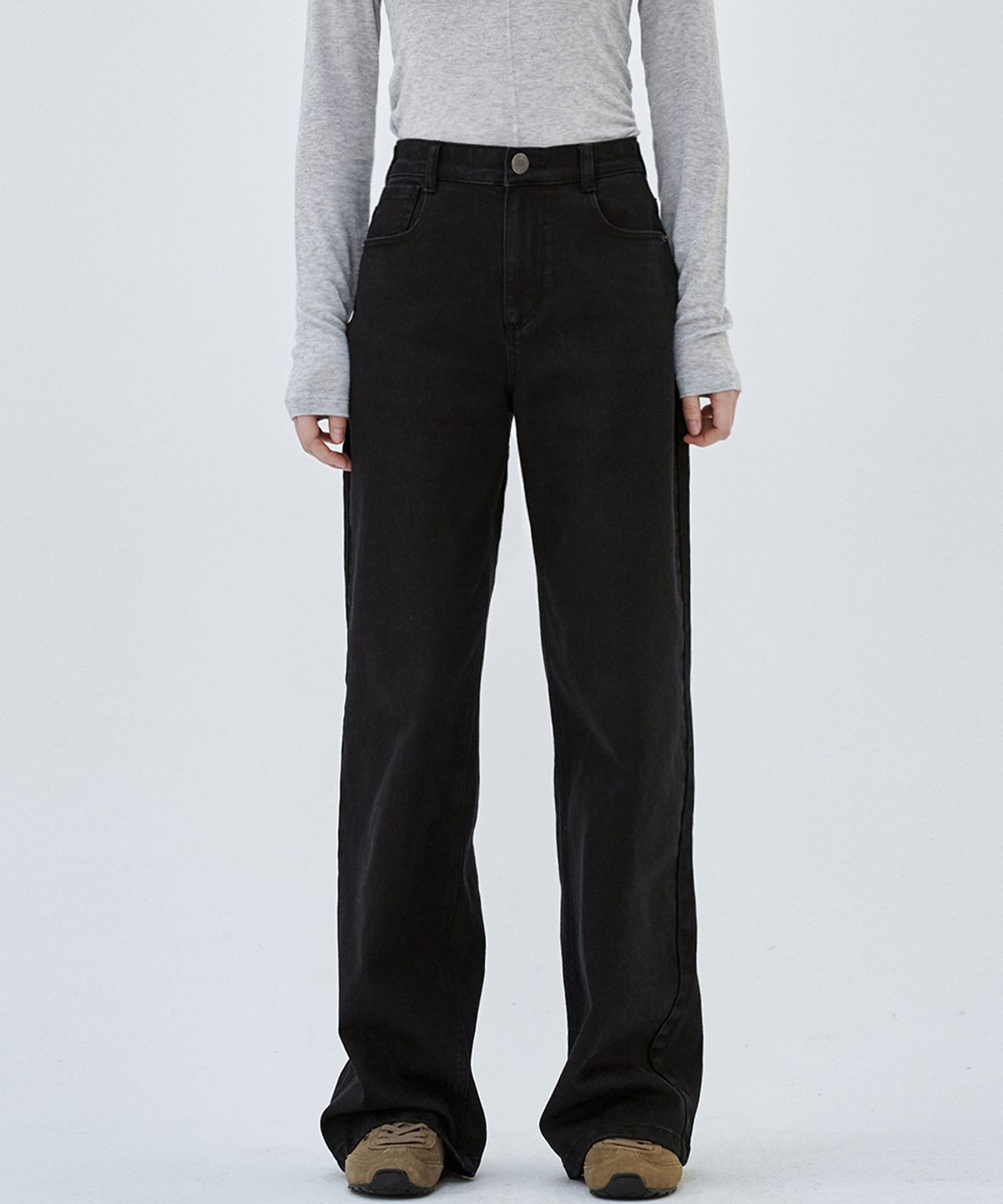 마롭(MALOUPE) 9157 소프트 칼라데님 팬츠 (블랙)