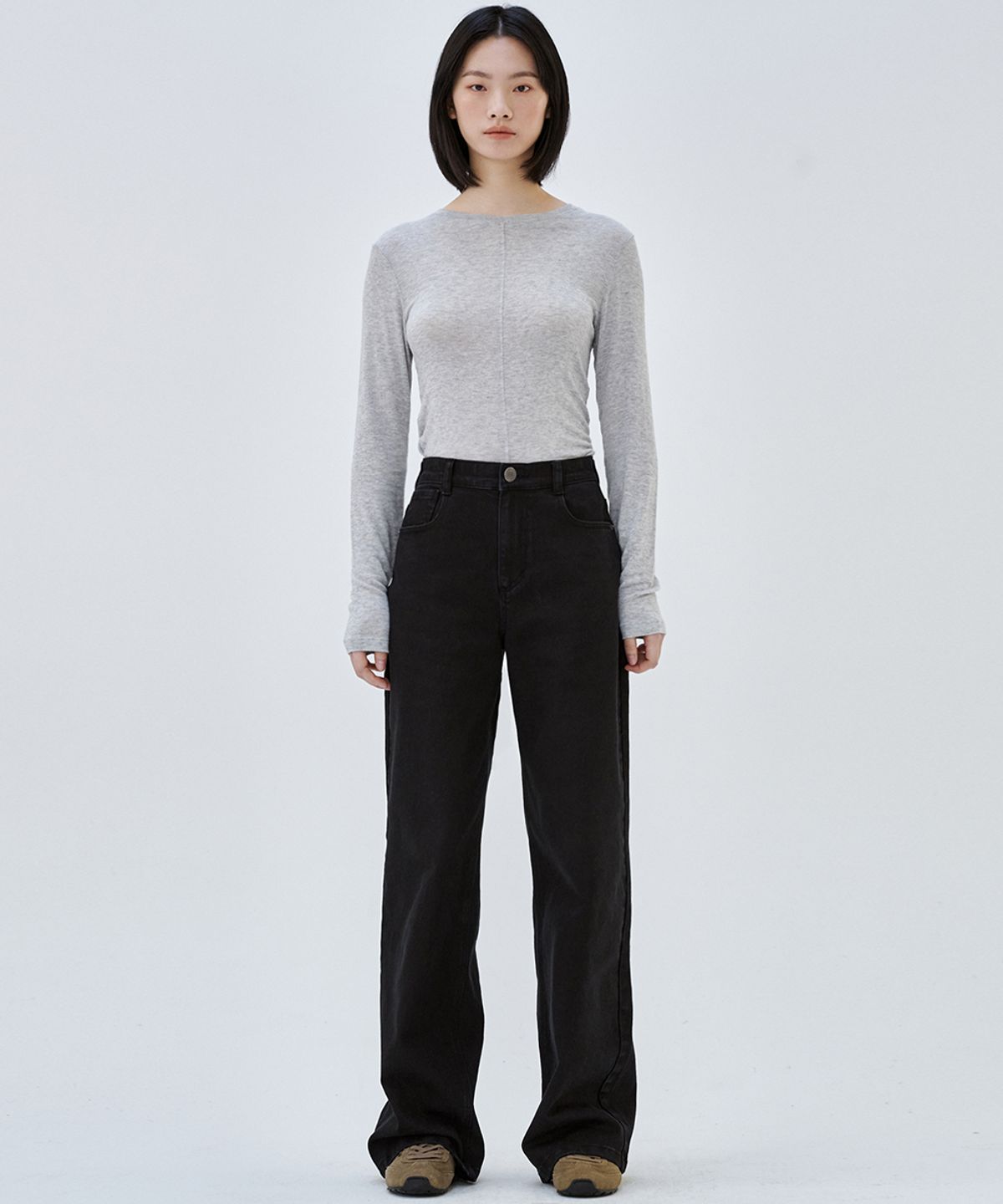 마롭(MALOUPE) 9157 소프트 칼라데님 팬츠 (블랙)