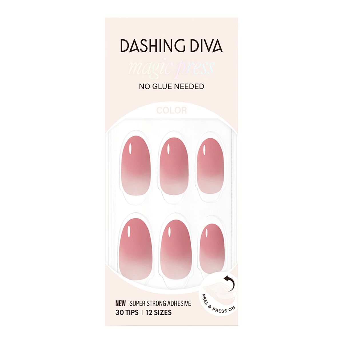 데싱디바(DASINGDIVA) 매직프레스 로즈 레이어 (아몬드) 네일팁