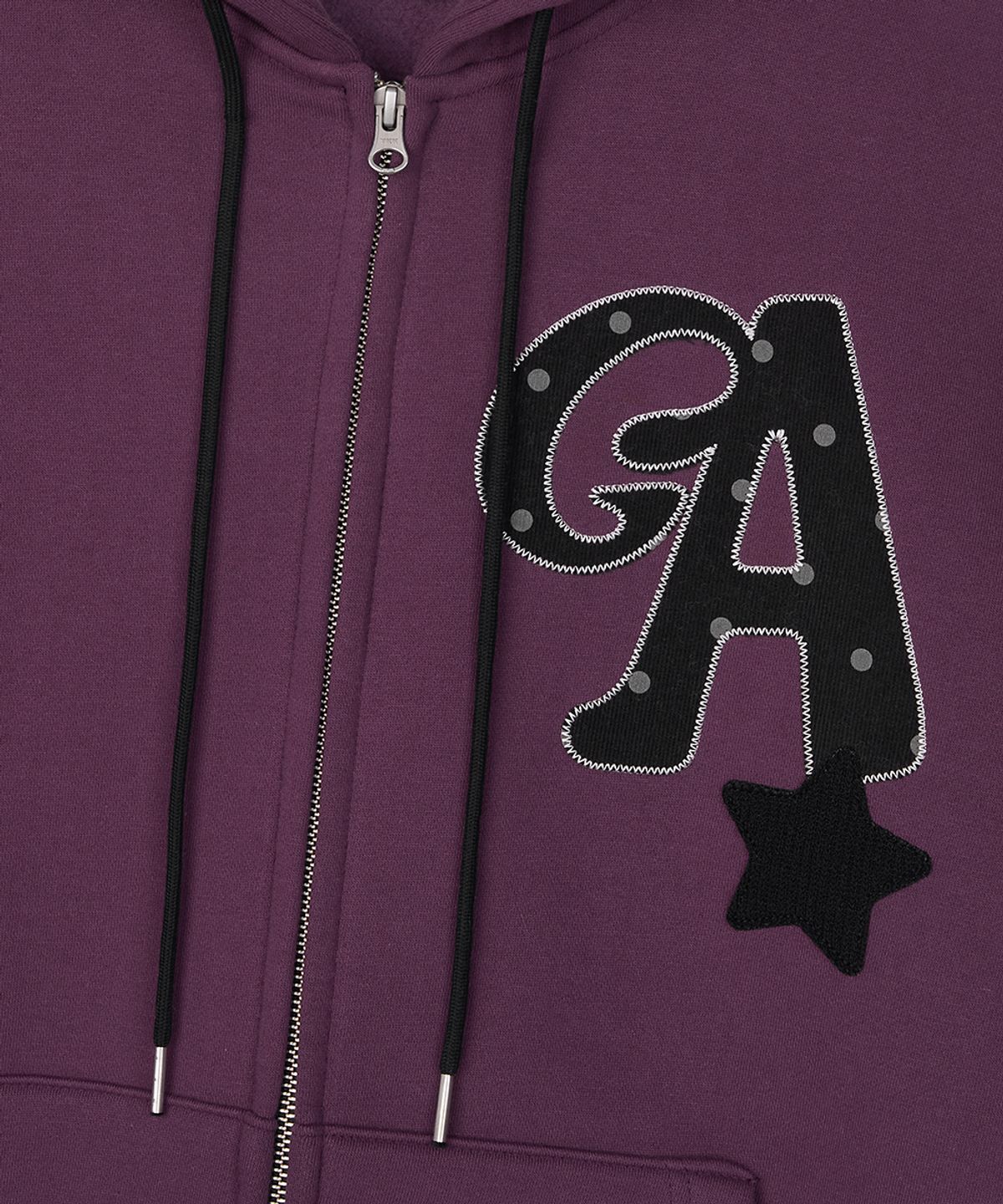 게인스보로(GAINSBORO) GA STELLA 패치 후드집업_퍼플와인