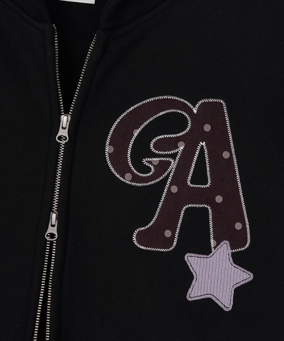 게인스보로(GAINSBORO) GA STELLA 패치 후드집업_블랙