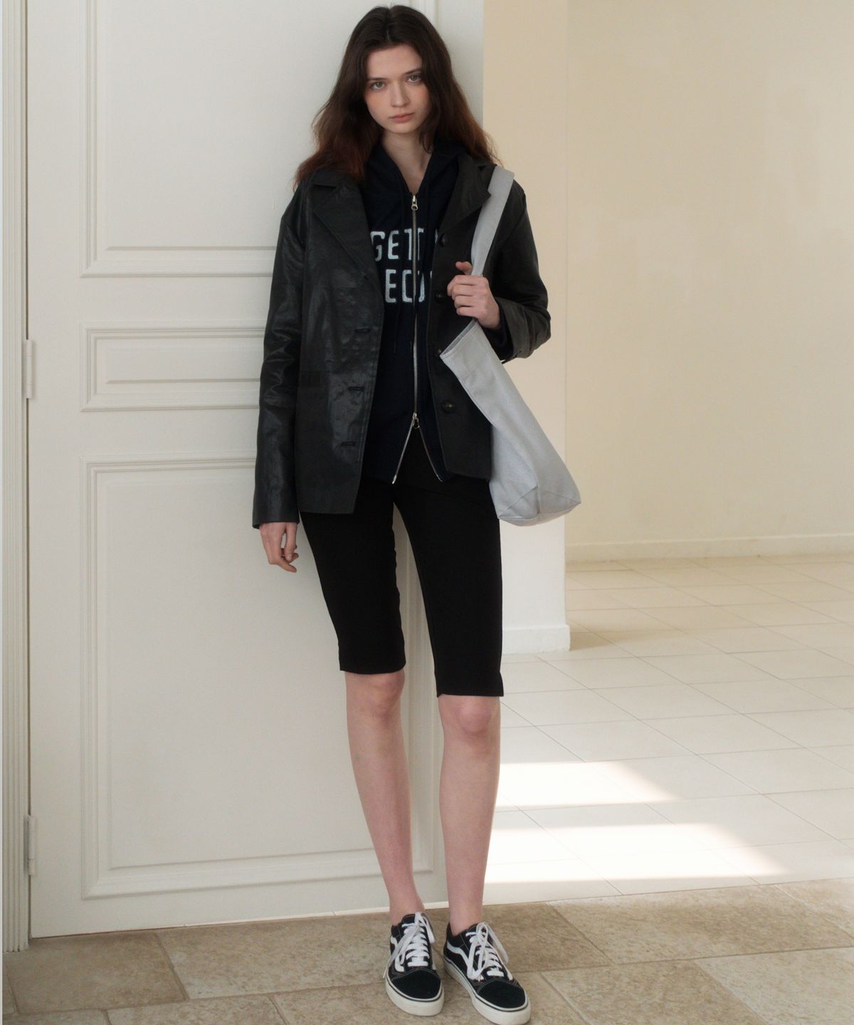 리올그(REORG) BATD CLASSIC BIKER PANTS BLACK