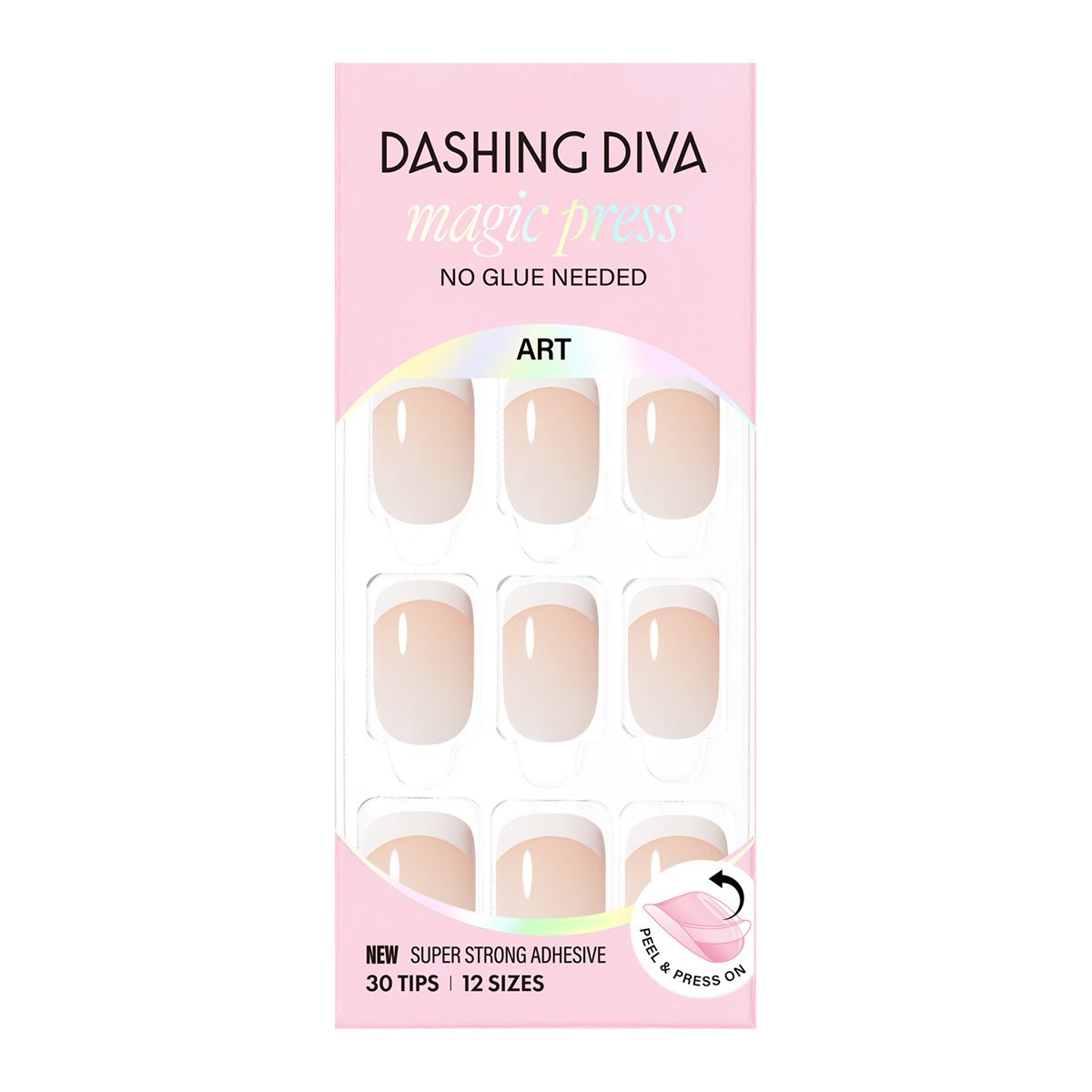 데싱디바(DASINGDIVA) 데싱디바 매직프레스 에센셜 프렌치 (레귤러 라운드) 네일팁