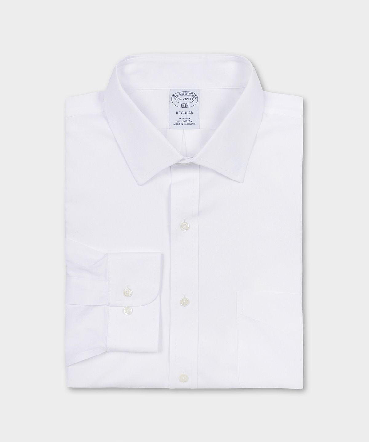 브룩스 브라더스(BROOKS BROTHERS) 레귤러핏 논아이론 에인즐리 드레스셔츠 (화이트) (BBTSMF0097)