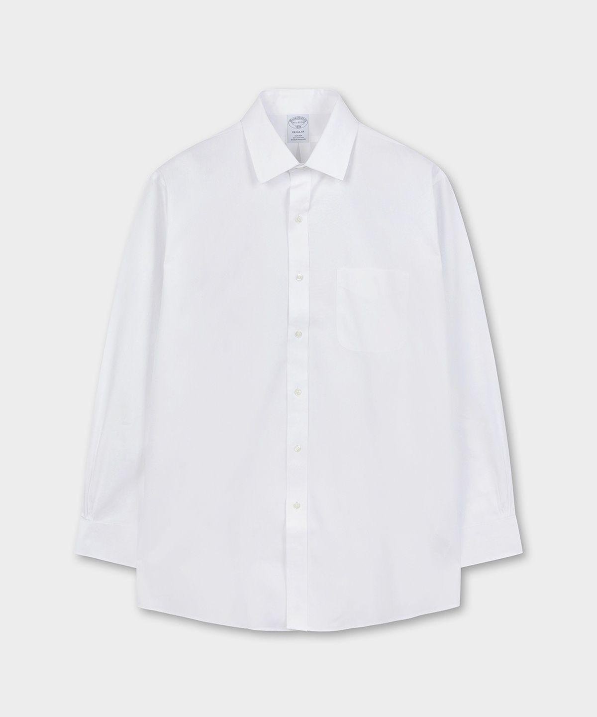 브룩스 브라더스(BROOKS BROTHERS) 레귤러핏 논아이론 에인즐리 드레스셔츠 (화이트) (BBTSMF0097)