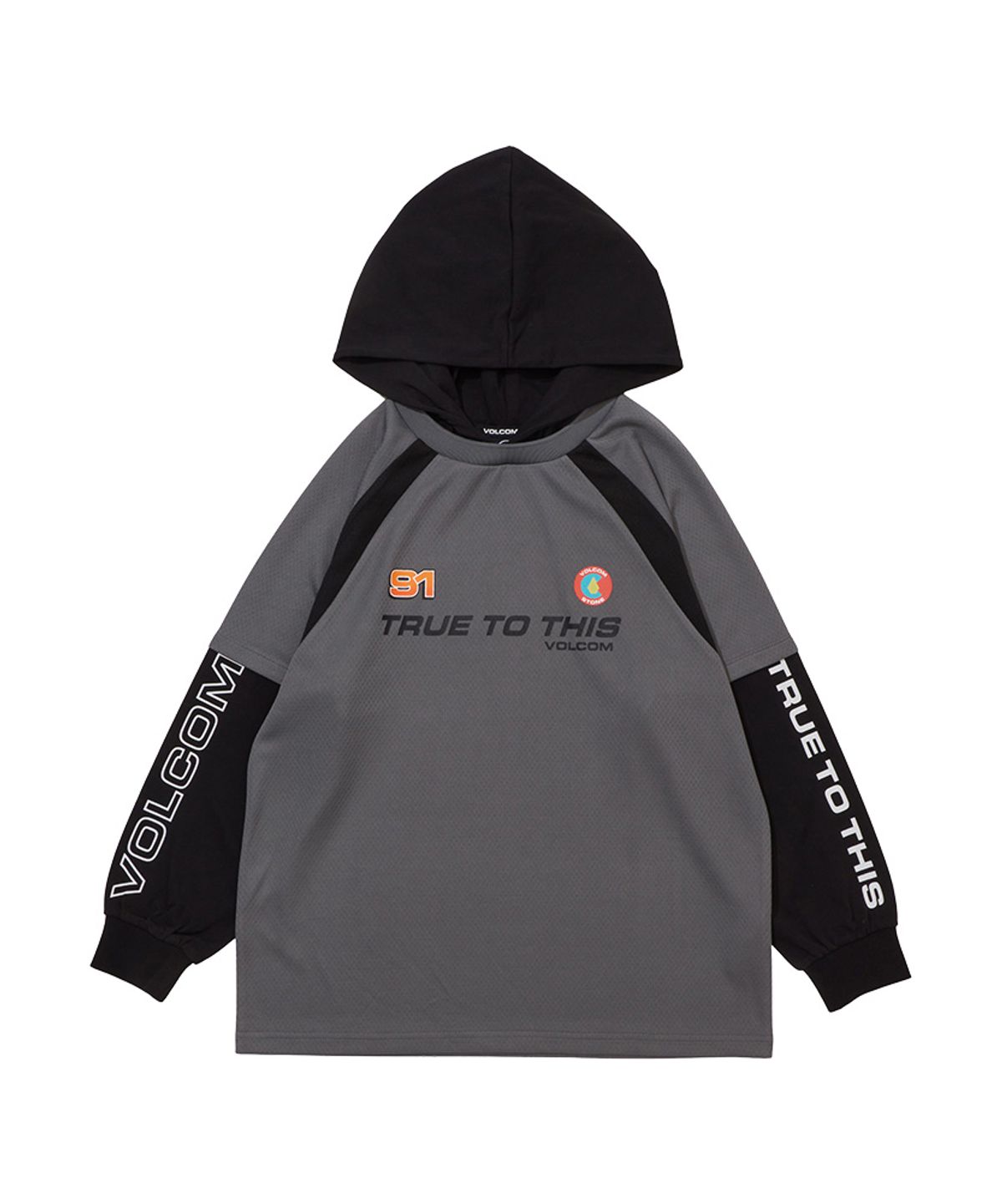 볼컴 키즈(VOLCOM KIDS) 레이어드 후드 티셔츠 D6S009