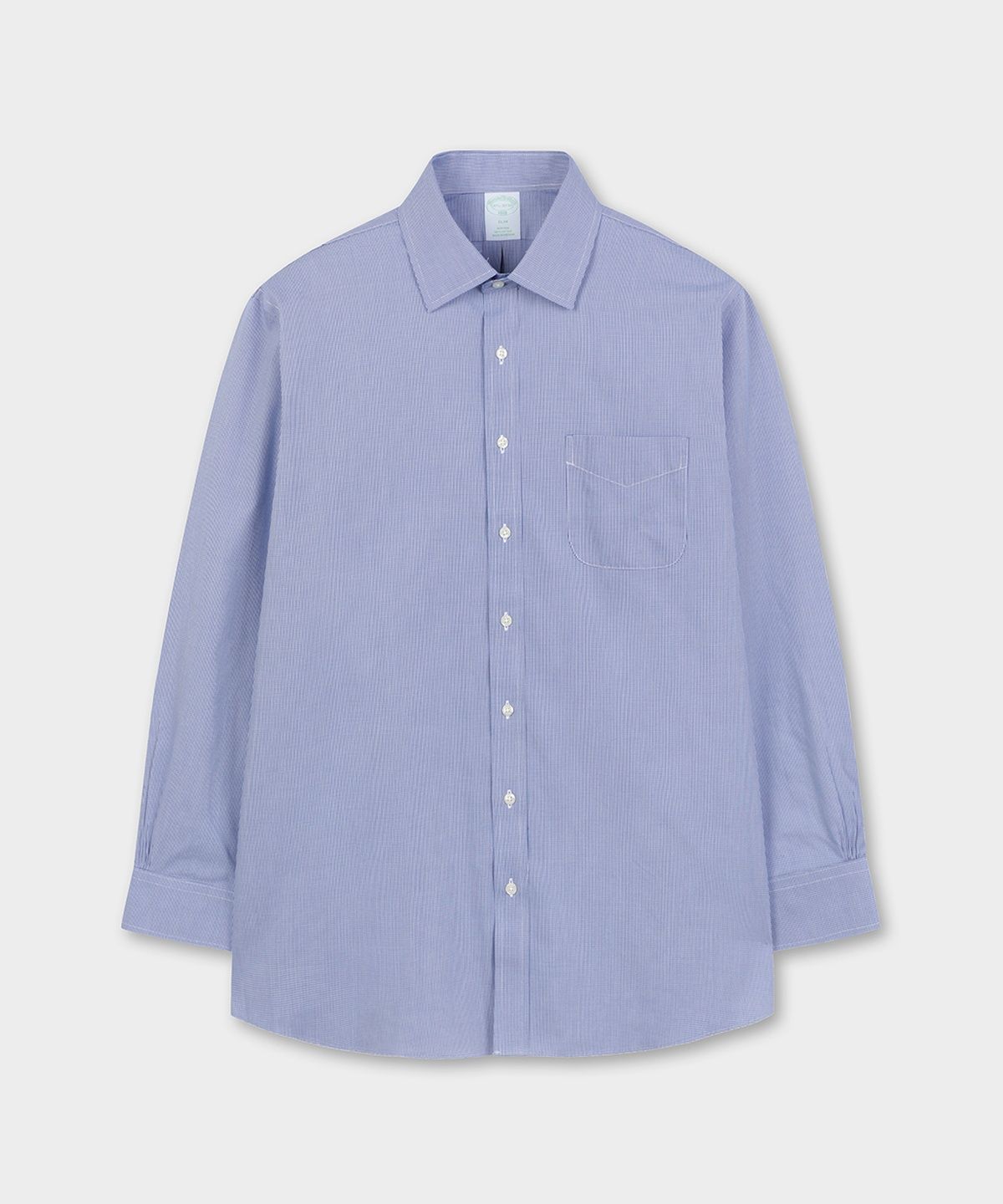 브룩스 브라더스(BROOKS BROTHERS) 논아이론 에인즐리 하운즈투스 드레스셔츠 (블루) (BBTSMF0412)
