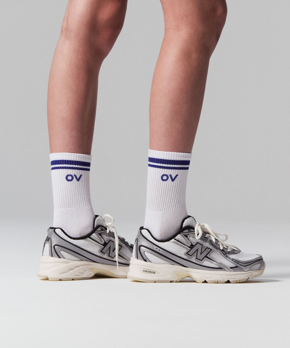 아웃도어 보이스(OUTDOOR VOICES) STRIPE MIDDLE SOCKS (BLUE)