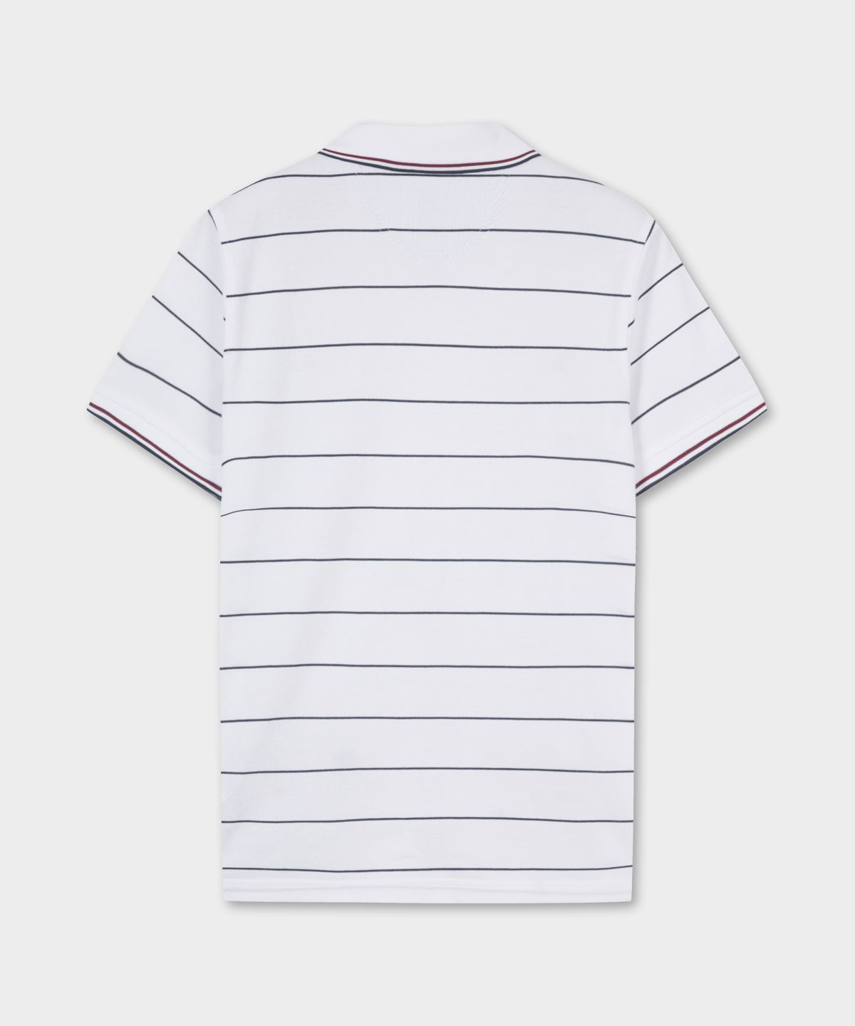 브룩스 브라더스(BROOKS BROTHERS) 슬림핏 사커 스트라이프 숏슬리브 피케 폴로 (화이트) (BBNTMM7669AFM)