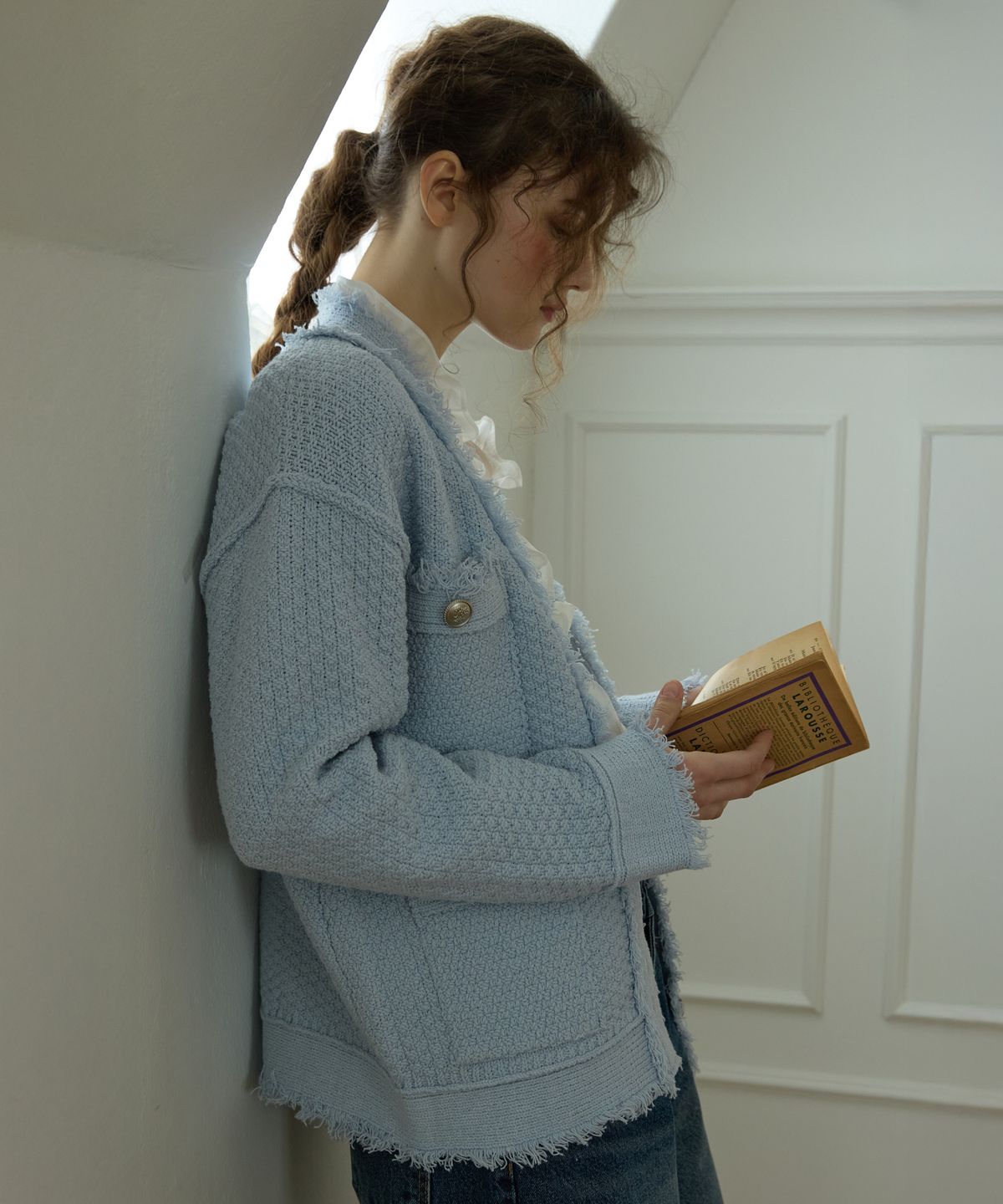 오픈도어스튜디오(OPENDOORSTUDIO) Classic blanc tweed Blue