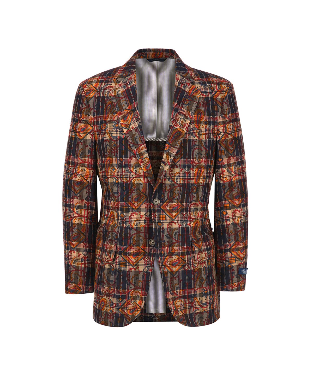 브룩스 브라더스(BROOKS BROTHERS) 트레디셔널핏 마드라스 프린트 3버튼 재킷 (브라운) (BBJSMM13624ES)