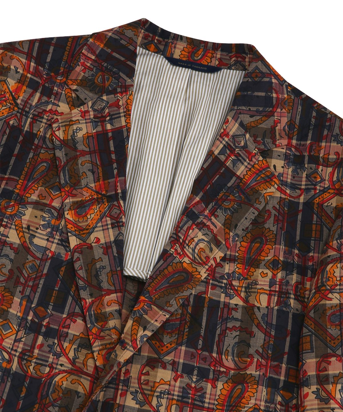 브룩스 브라더스(BROOKS BROTHERS) 트레디셔널핏 마드라스 프린트 3버튼 재킷 (브라운) (BBJSMM13624ES)