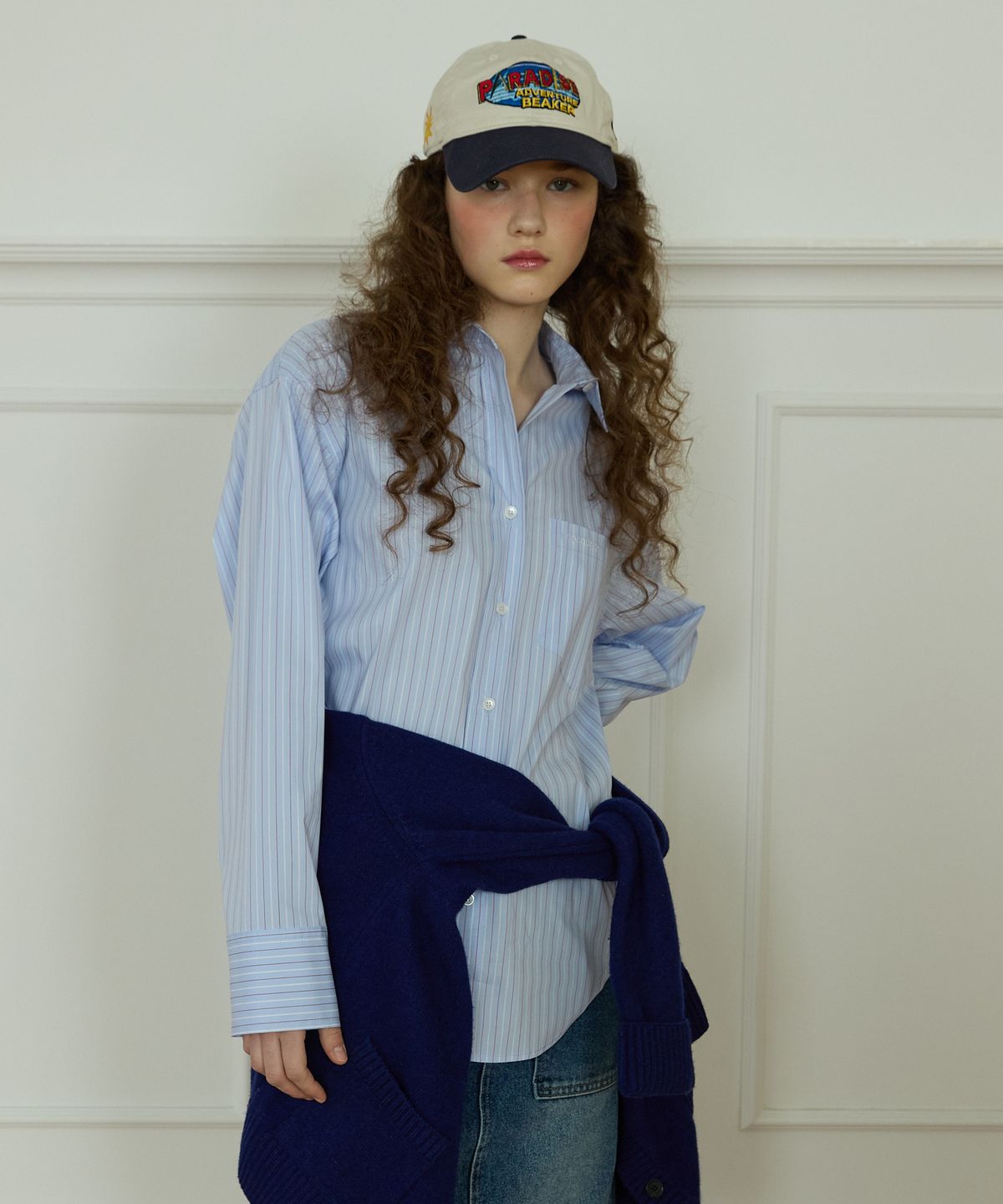 오픈도어스튜디오(OPENDOORSTUDIO) Boy fit stripe shirts Blue