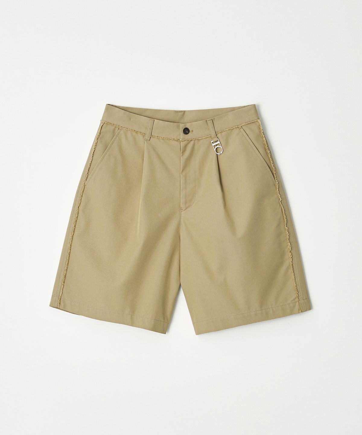 디써티원(DTHIRTYONE) Raw Edge Cotton Shorts (BEIGE)