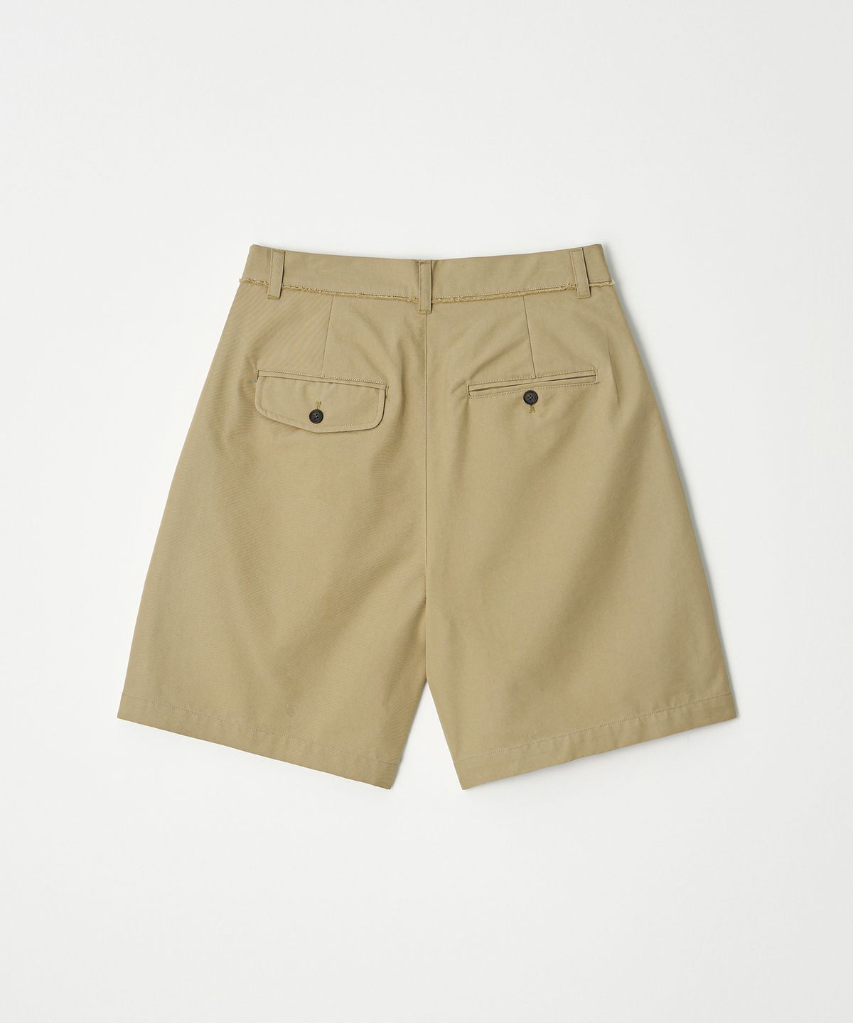디써티원(DTHIRTYONE) Raw Edge Cotton Shorts (BEIGE)