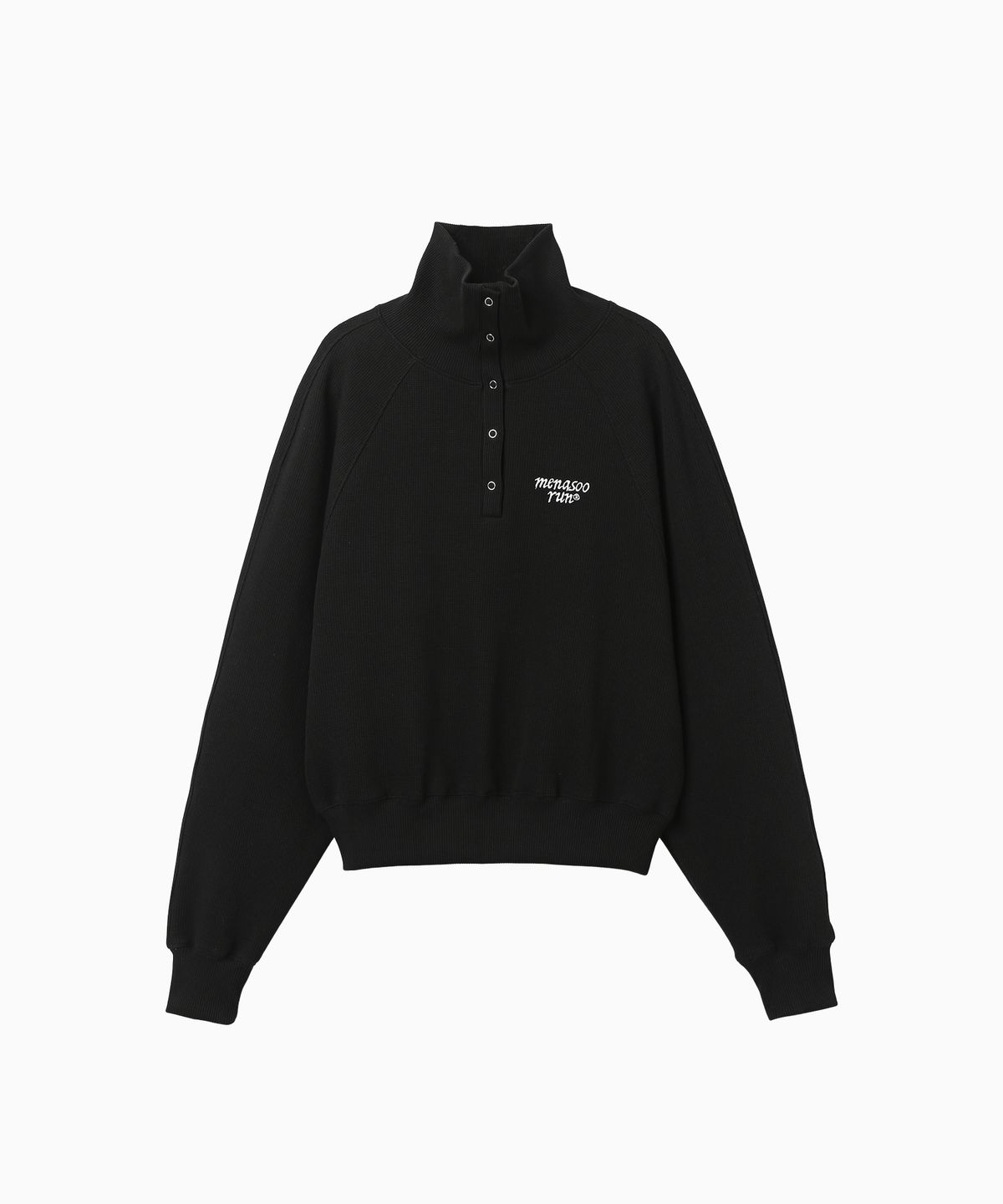 미나수(MENASOO) Snap Waffle Sweatshirt