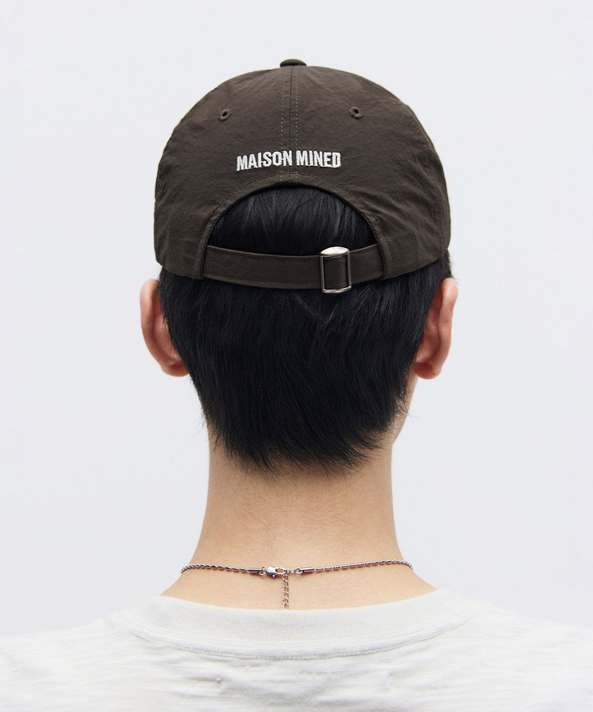메종미네드(MAISON MINED) NYLON TRUCKER CAP BROWN