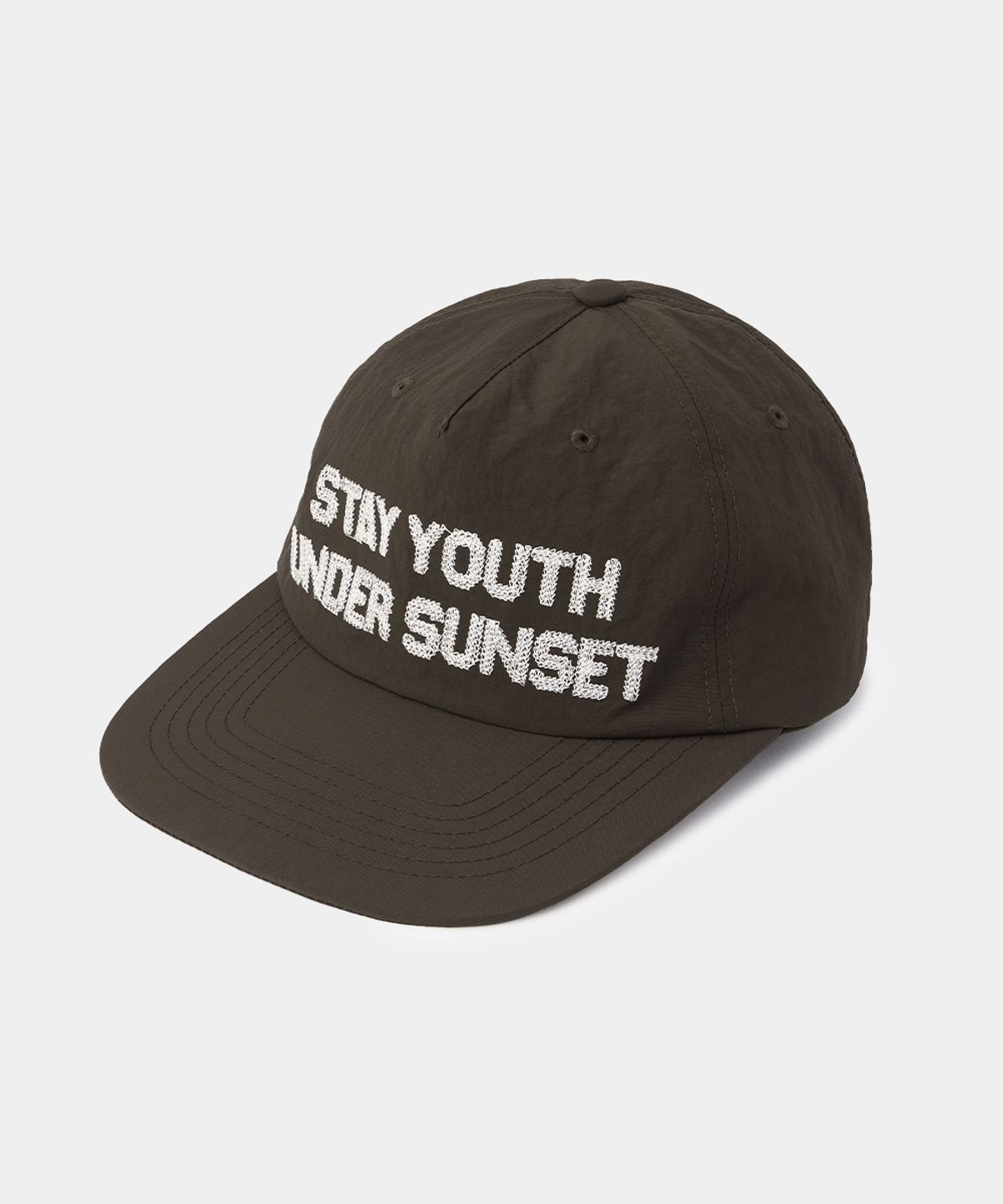 메종미네드(MAISON MINED) NYLON TRUCKER CAP BROWN