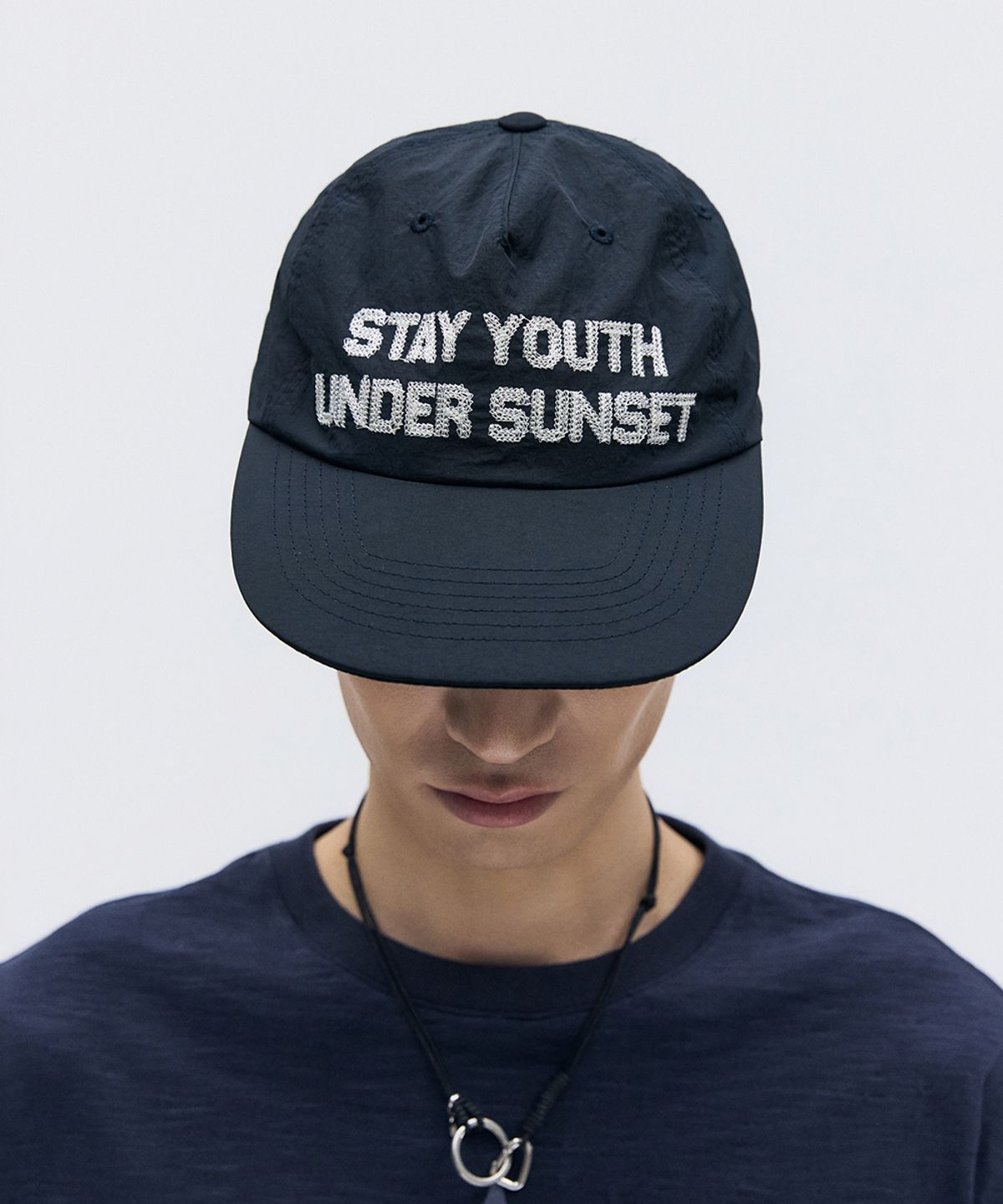 메종미네드(MAISON MINED) NYLON TRUCKER CAP NAVY