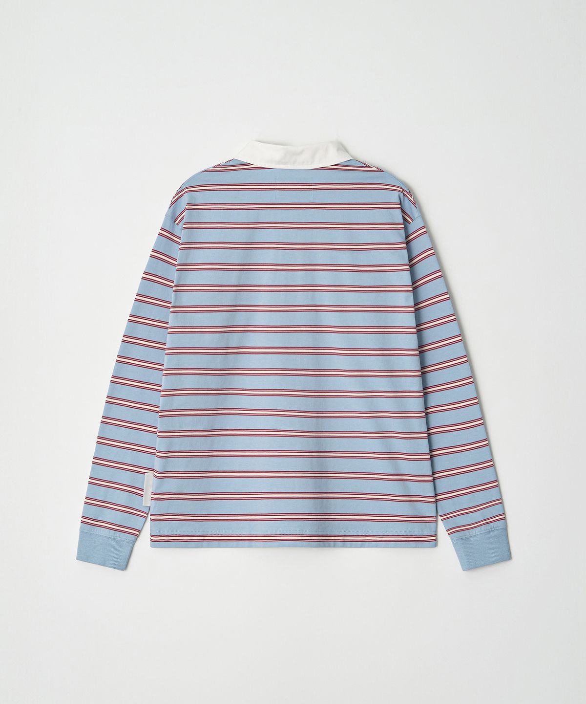디써티원(DTHIRTYONE) Pinstripe Collar Long Sleeve Tee (BLUE GREY)