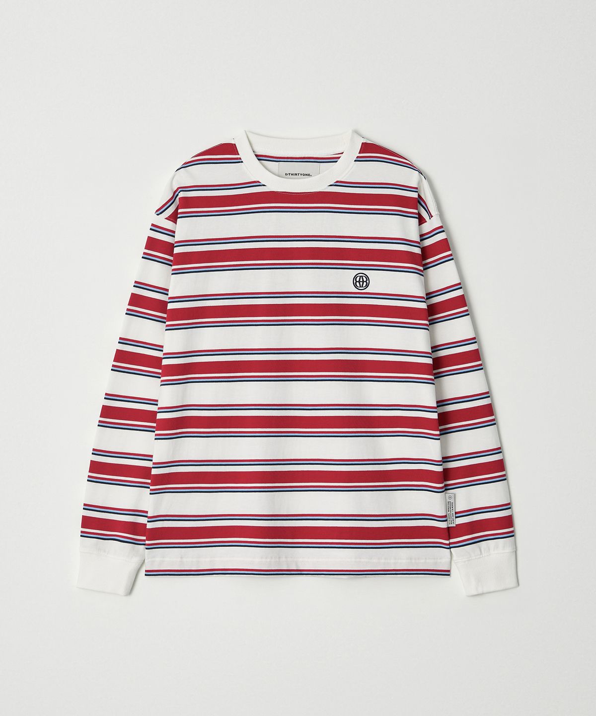 디써티원(DTHIRTYONE) Multi Stripe Long Sleeve Tee (RED & IVORY)