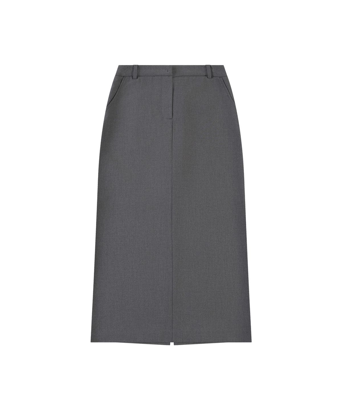시야쥬(SIYAZU) SIST9058 포멀 칼럼 롱 스커트_Charcoal