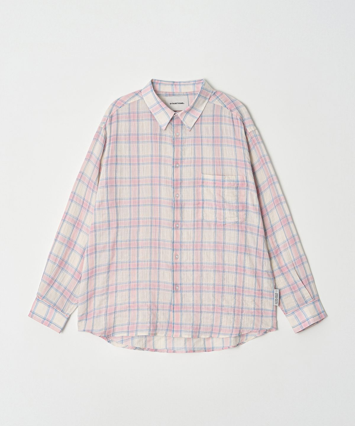 디써티원(DTHIRTYONE) Light Cotton Check Shirt (PINK)