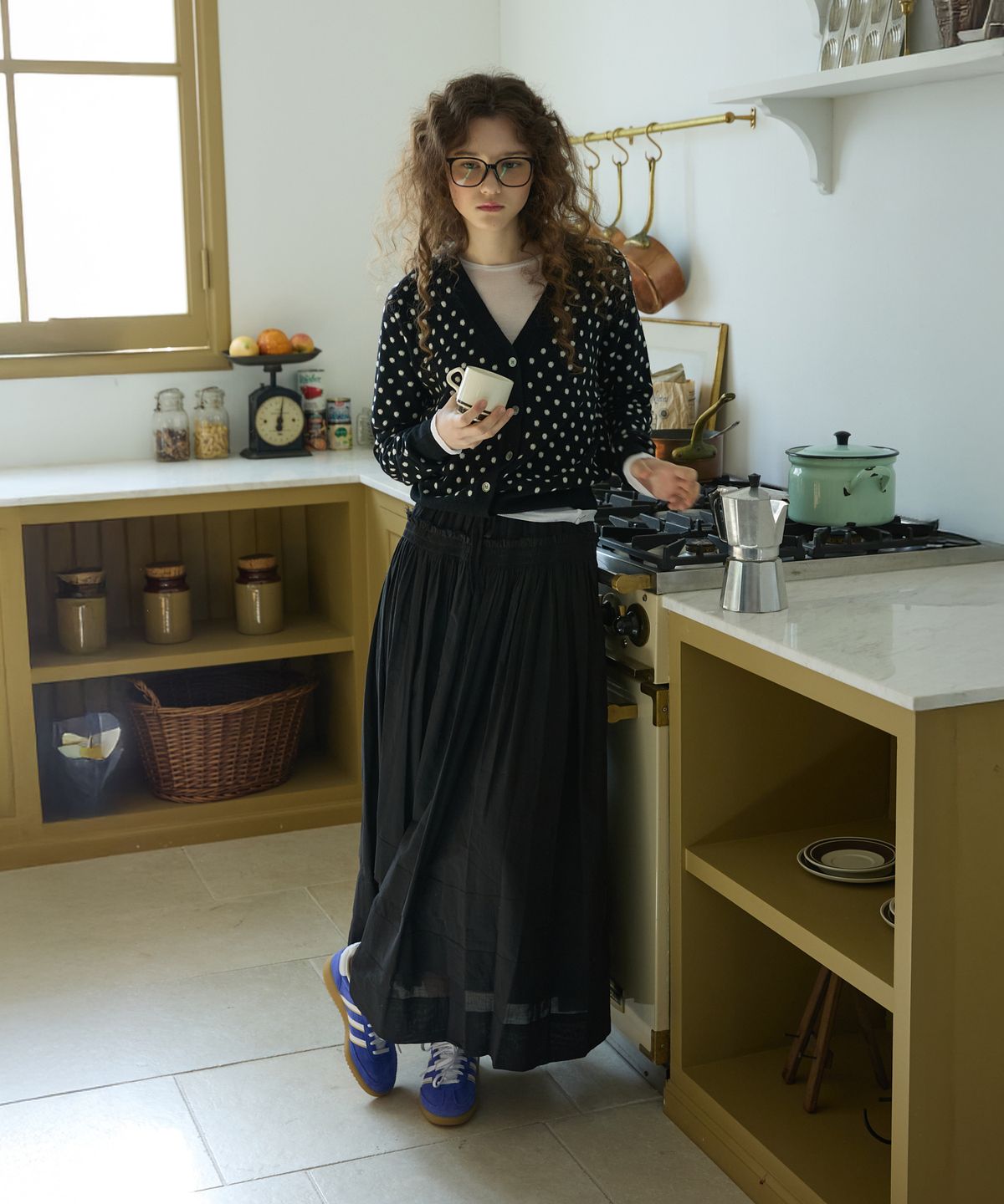 오픈도어스튜디오(OPENDOORSTUDIO) Tiered maxi skirt Black
