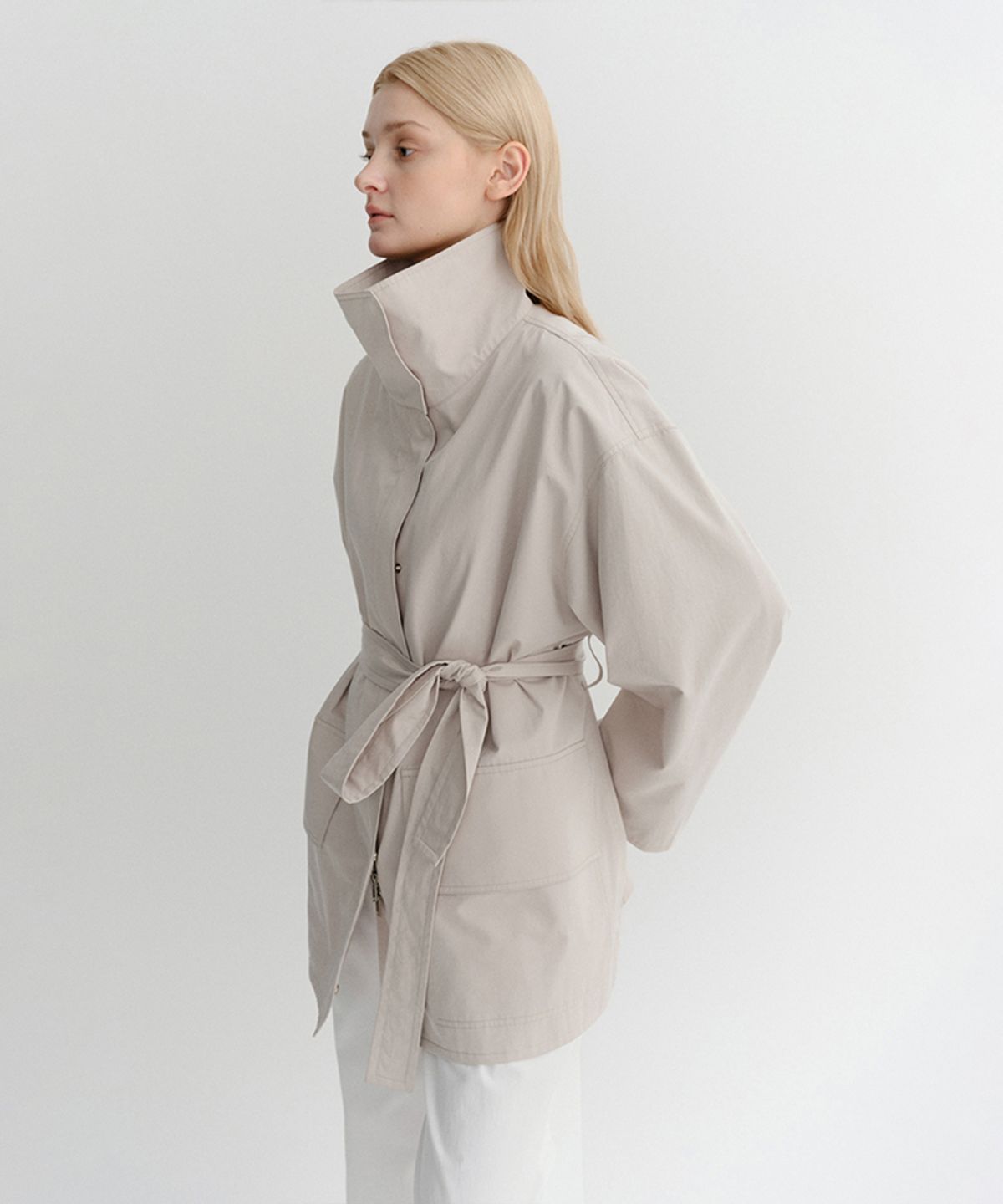 이아(EAAH) PAIGE UTILITY JACKET (LIGHT GREY)