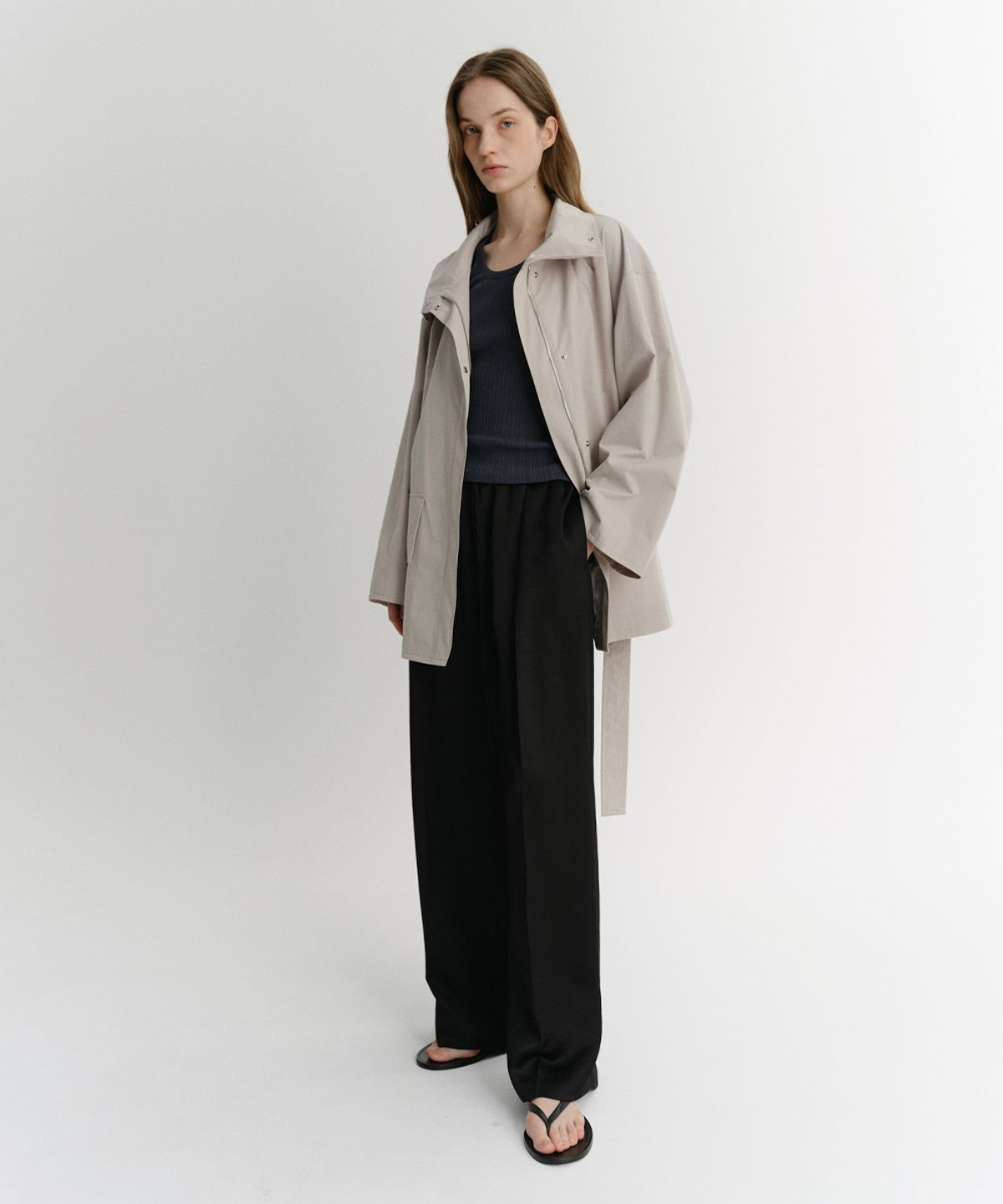 이아(EAAH) PAIGE UTILITY JACKET (LIGHT GREY)