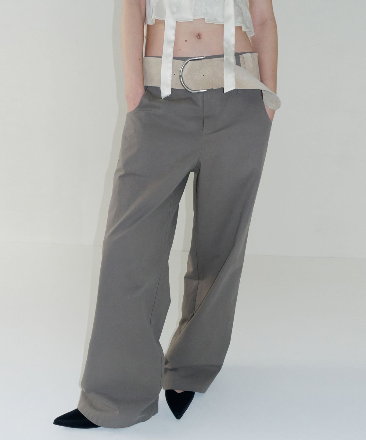 오버듀플레어(OVERDUEFLAIR) COTTON WIDE PANTS_MOCHA