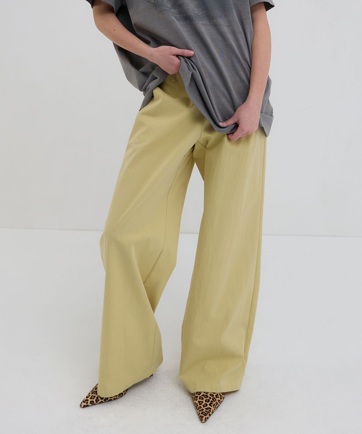 오버듀플레어(OVERDUEFLAIR) COTTON WIDE PANTS_BUTTER