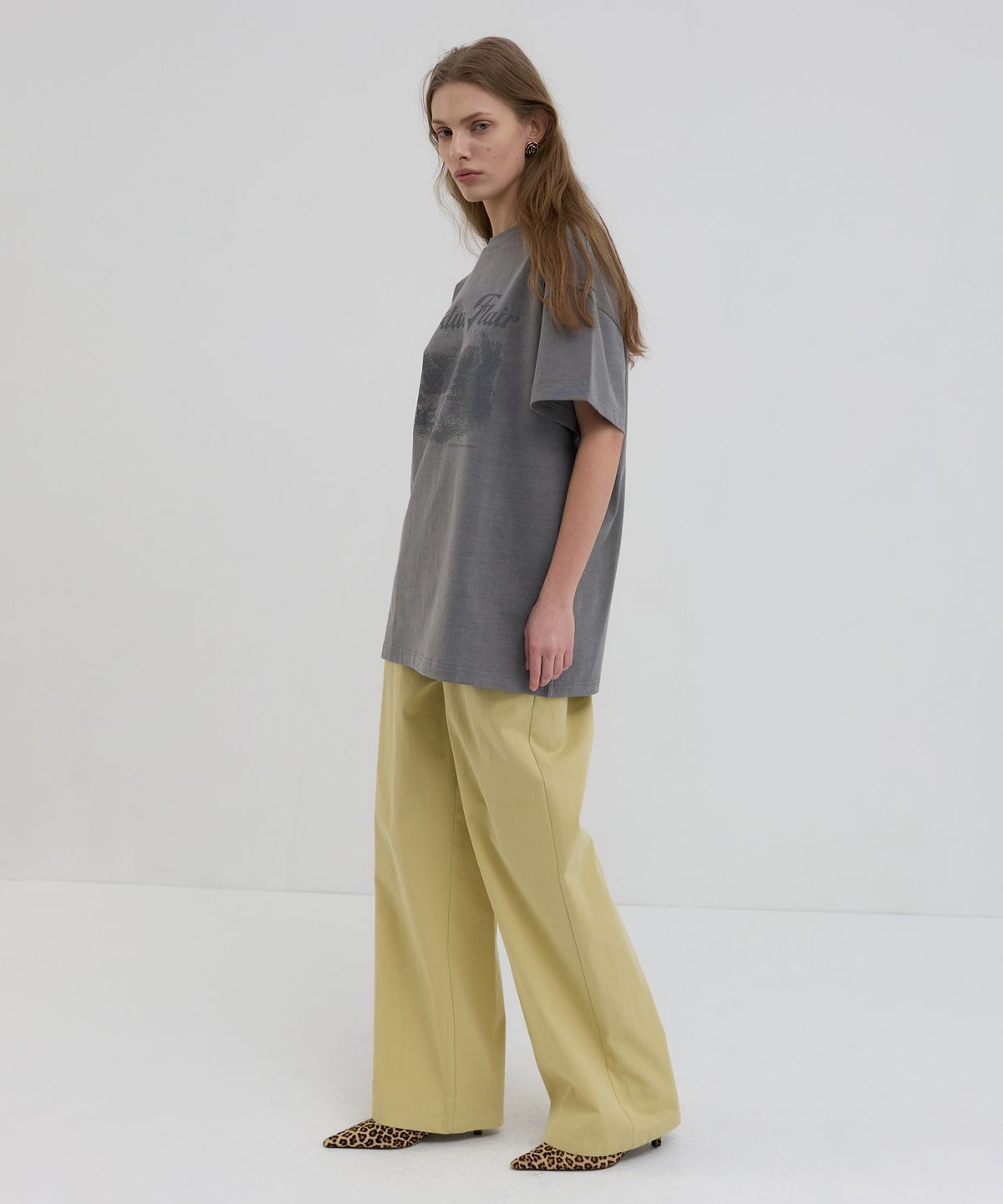 오버듀플레어(OVERDUEFLAIR) COTTON WIDE PANTS_BUTTER