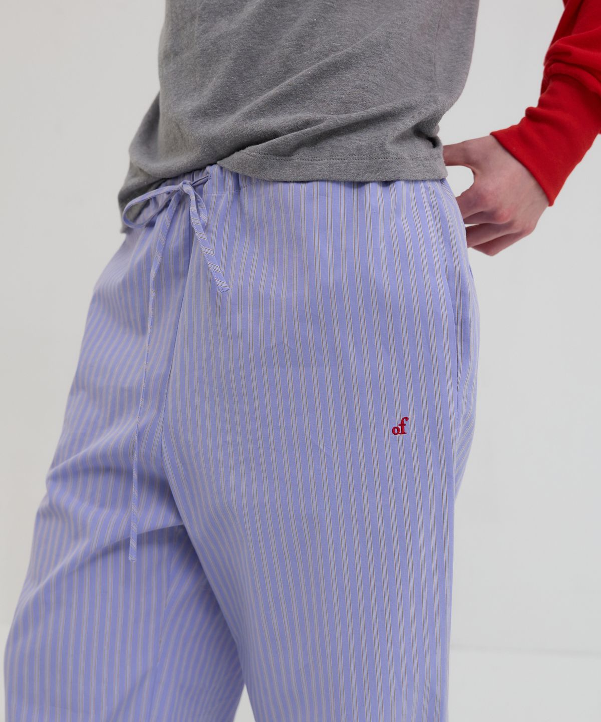 오버듀플레어(OVERDUEFLAIR) STRIPE WIDE PANTS_LAVENDER