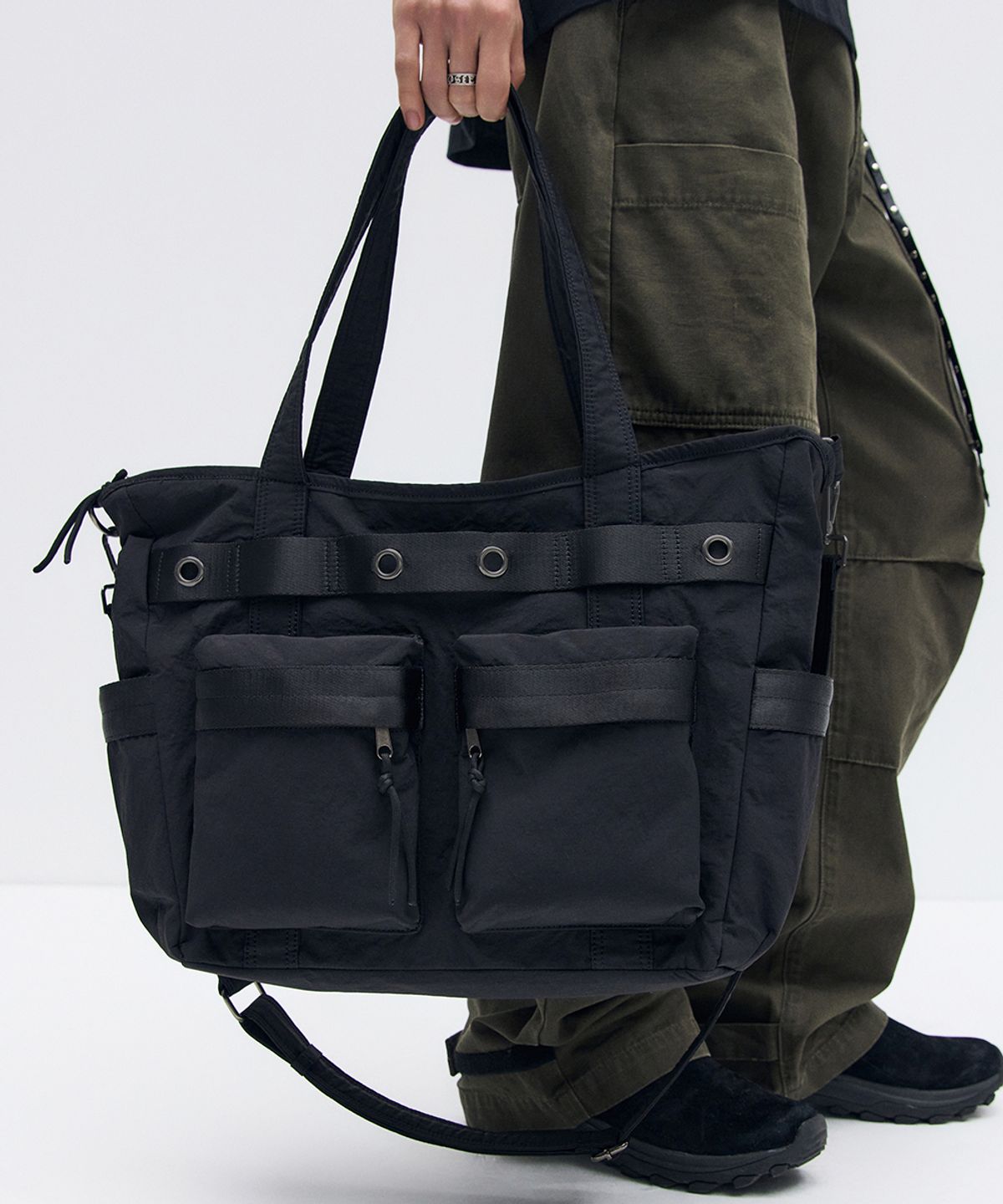 메종미네드(MAISON MINED) TWO-WAY SHOULDER BAG BLACK