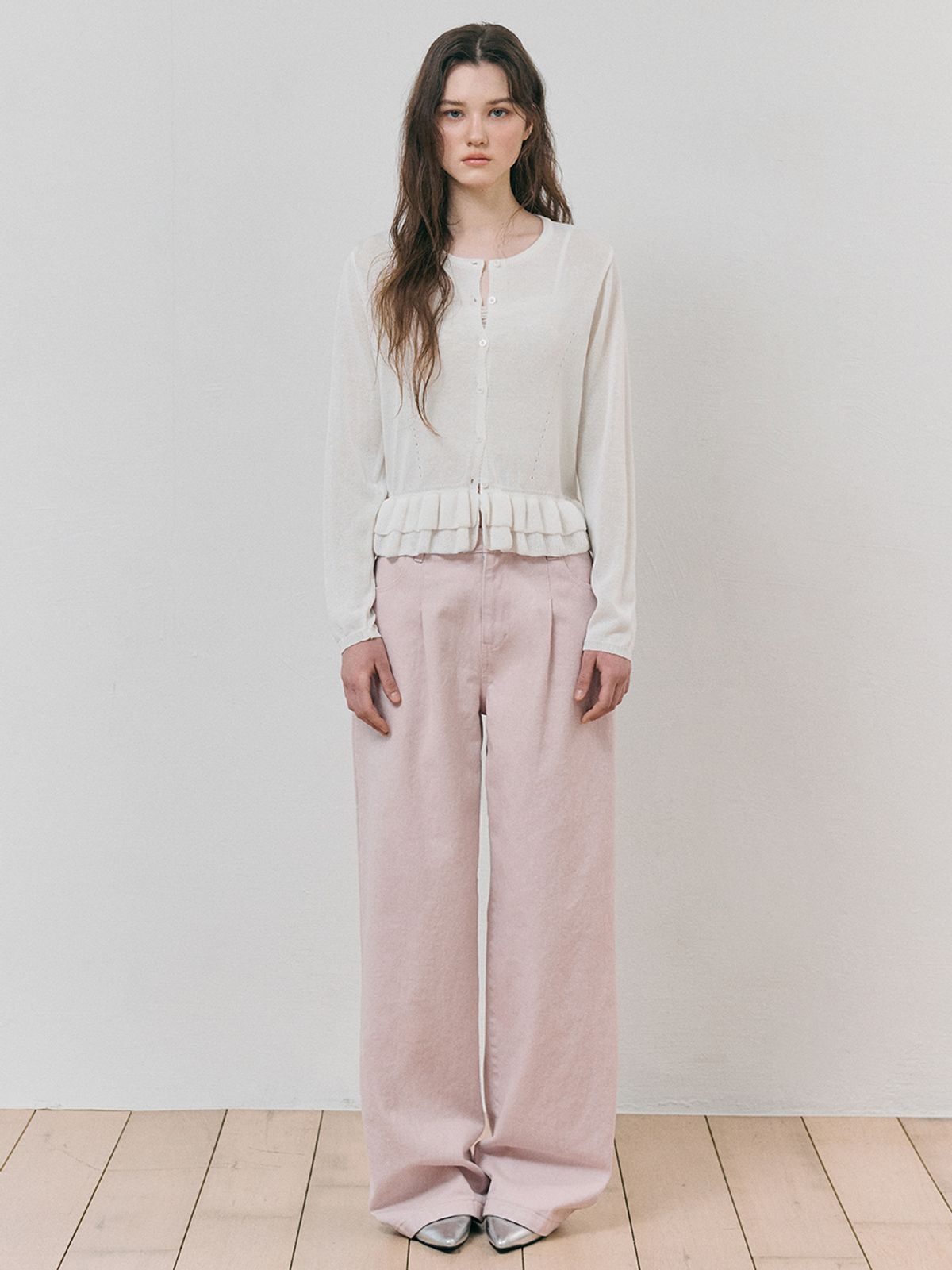 에트몽(ETMON) Pintuck Cotton Pants, Pink