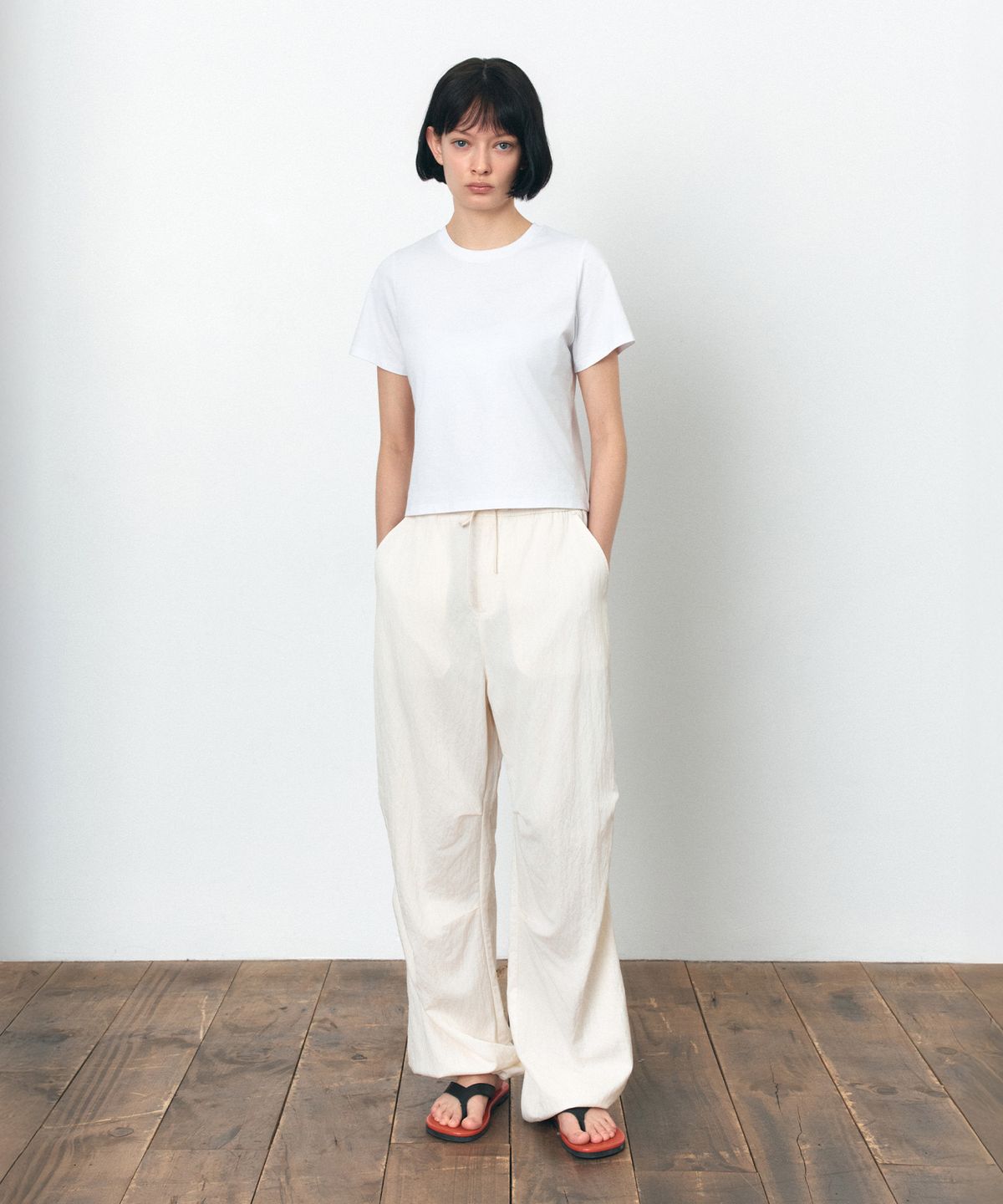 시야쥬(SIYAZU) SITP5242 슬림 레귤러 반팔 티셔츠_White