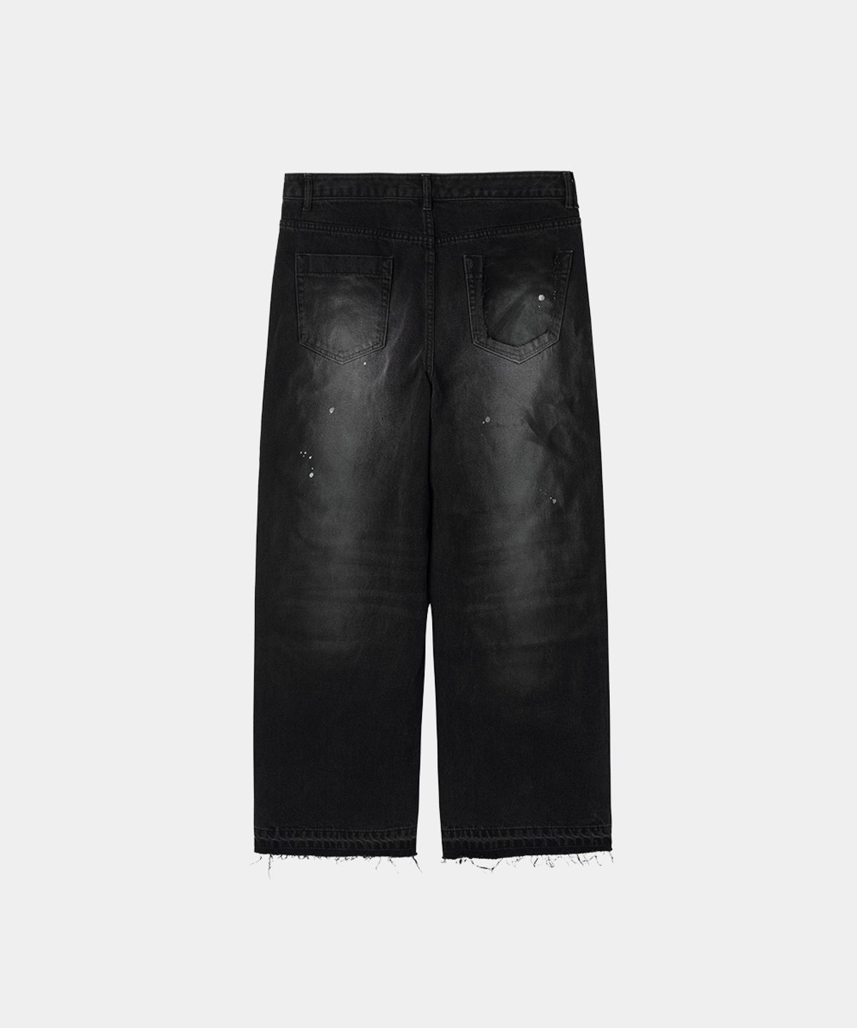 메종미네드(MAISON MINED) HAND PAINT FADED DENIM PANTS BLACK