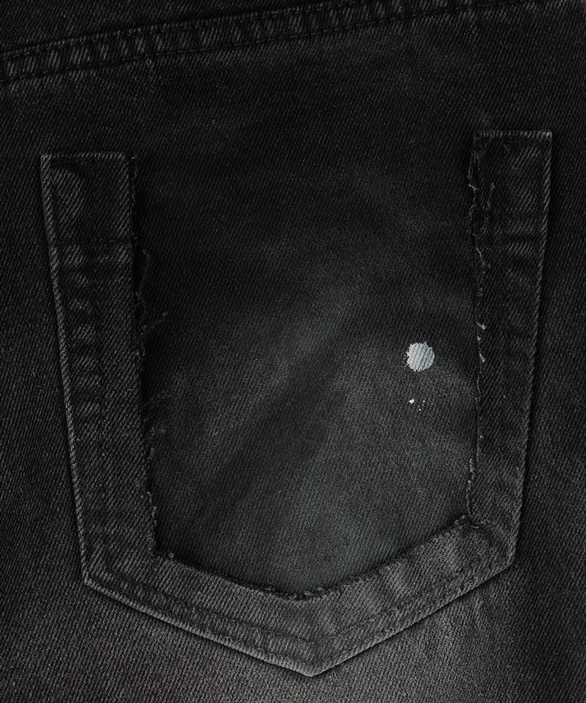 메종미네드(MAISON MINED) HAND PAINT FADED DENIM PANTS BLACK