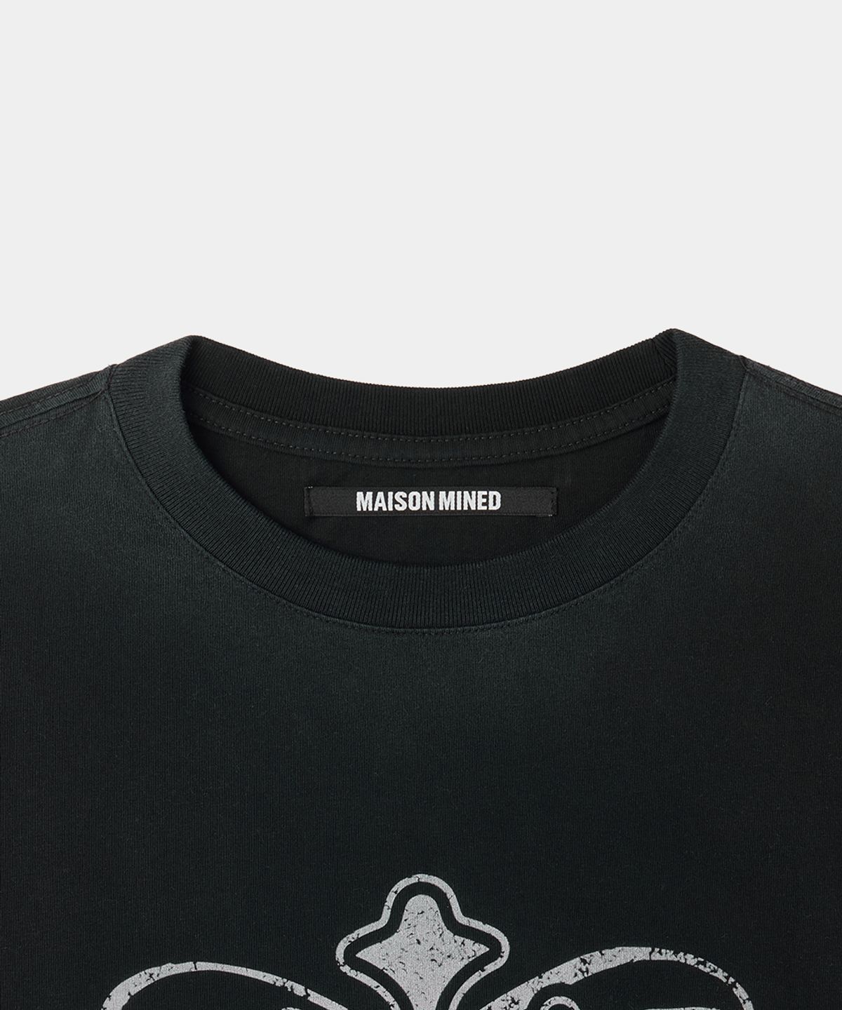 메종미네드(MAISON MINED) CELTIC CROSS LONG SLEEVE WASHED BLACK