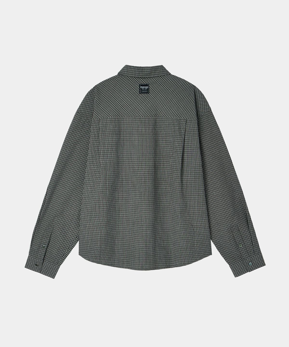 메종미네드(MAISON MINED) METEOR CROP CHECK SHIRT CHARCOAL