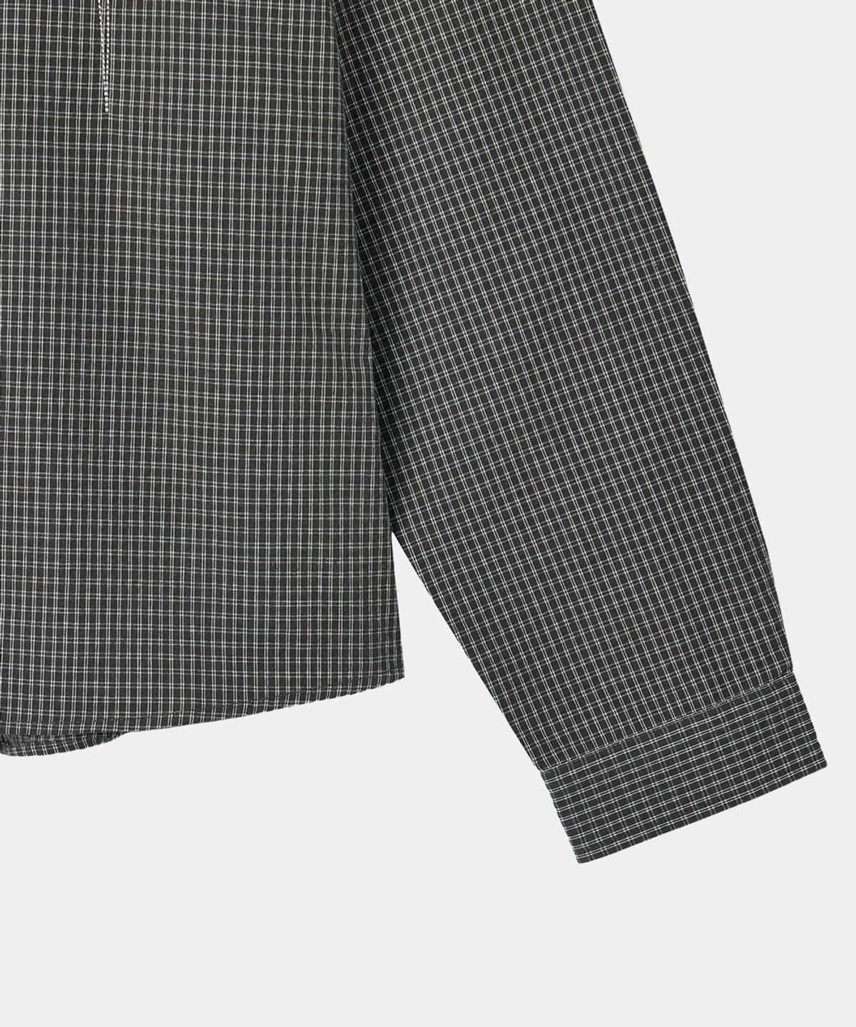 메종미네드(MAISON MINED) METEOR CROP CHECK SHIRT CHARCOAL