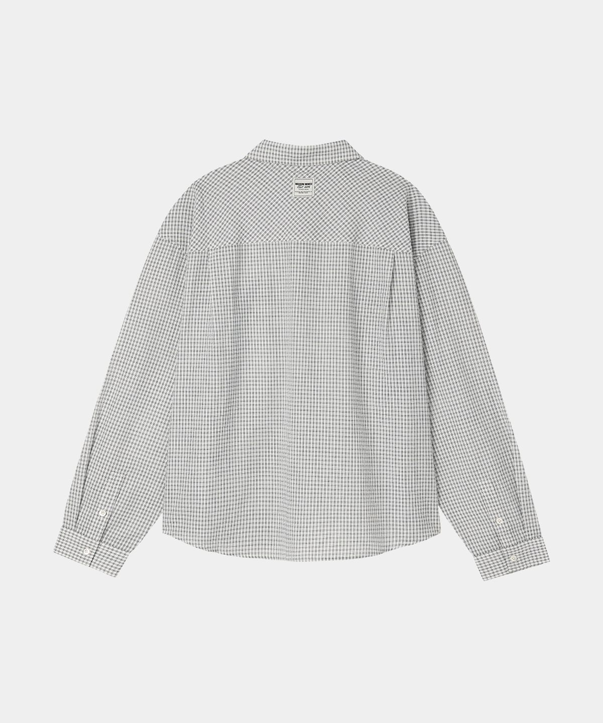 메종미네드(MAISON MINED) METEOR CROP CHECK SHIRT WHITE